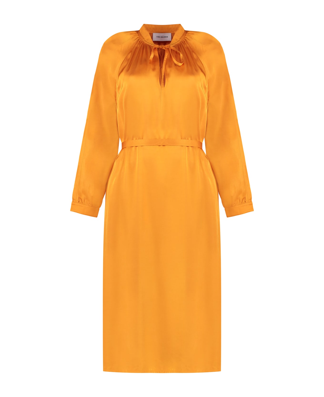Yves Salomon Satin Dress - Orange