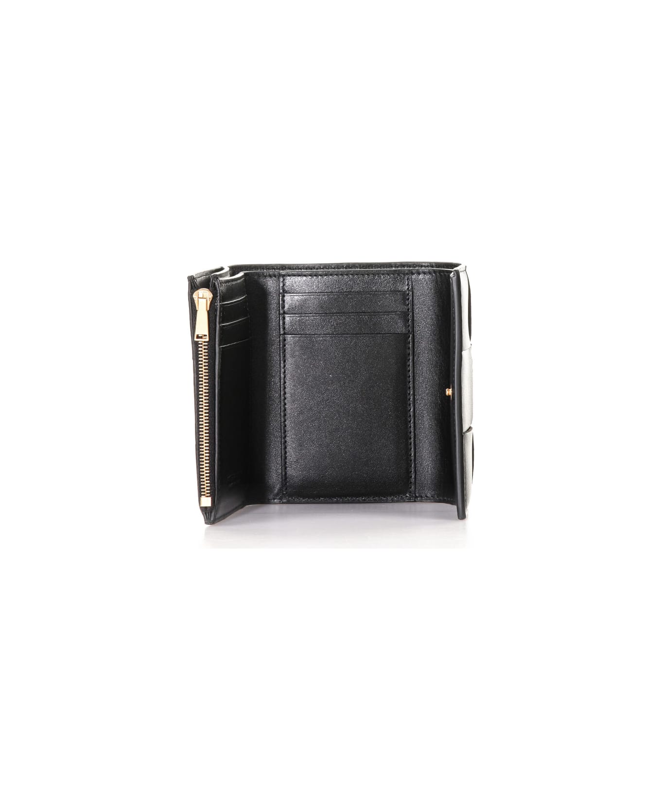 Bottega Veneta Trifold Zip Wallet - BLACK 財布