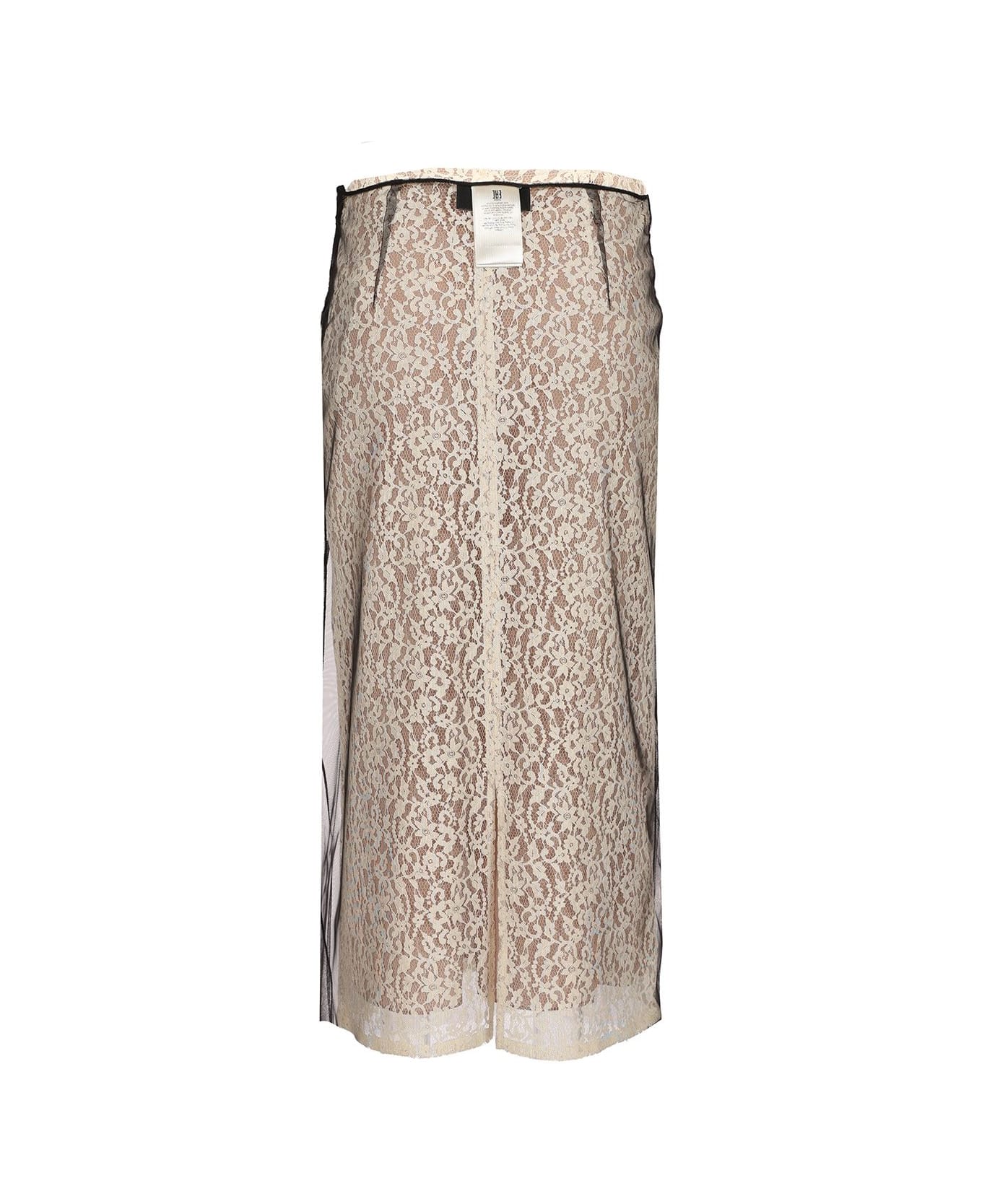 Fendi Lace Midi Skirt - Multicolor