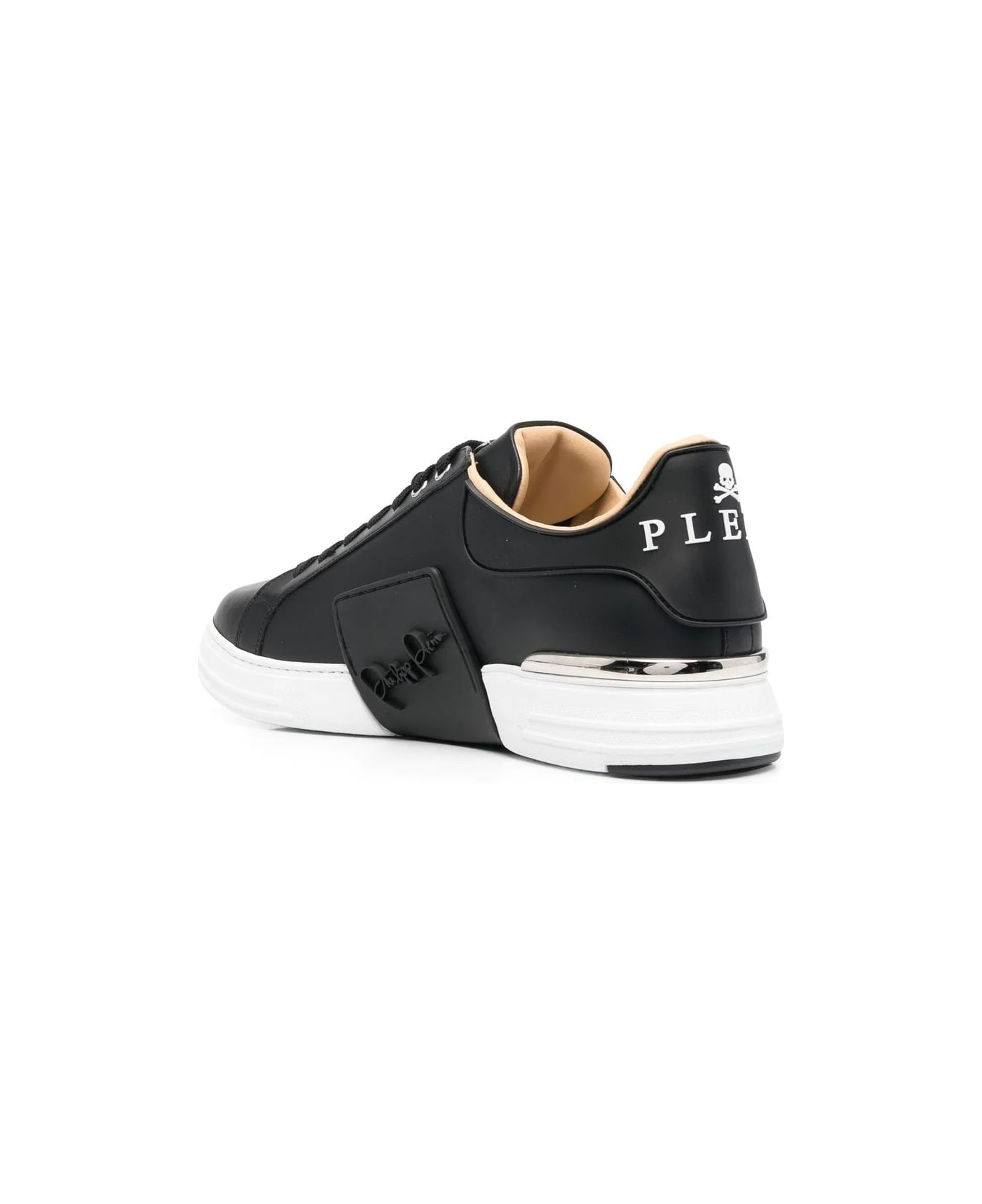 Philipp Plein Hexagon Sneakers In Black Leather - Black