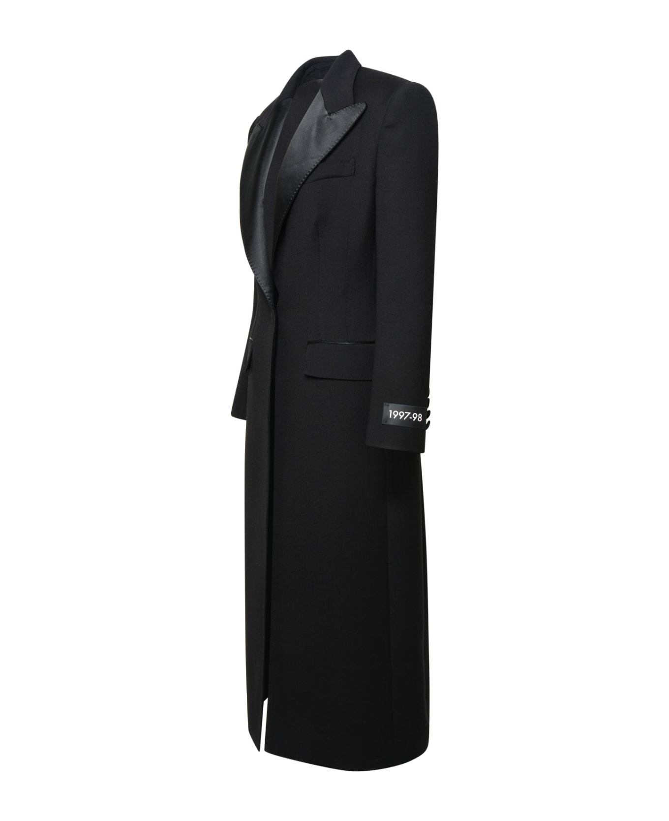 Dolce & Gabbana Black Virgin Wool Blend Coat - Black