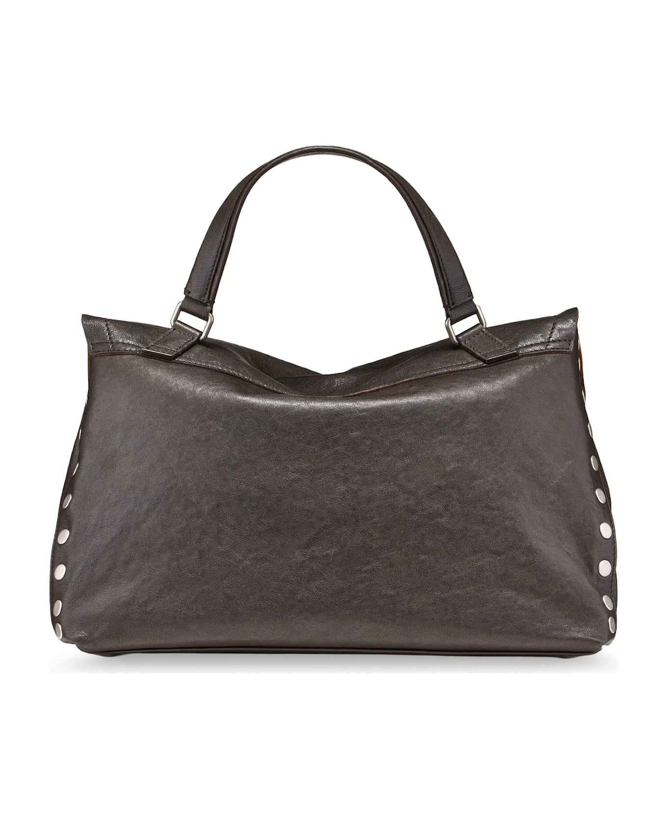 Zanellato Postina Leather Shoulder Bag - Browncarbone