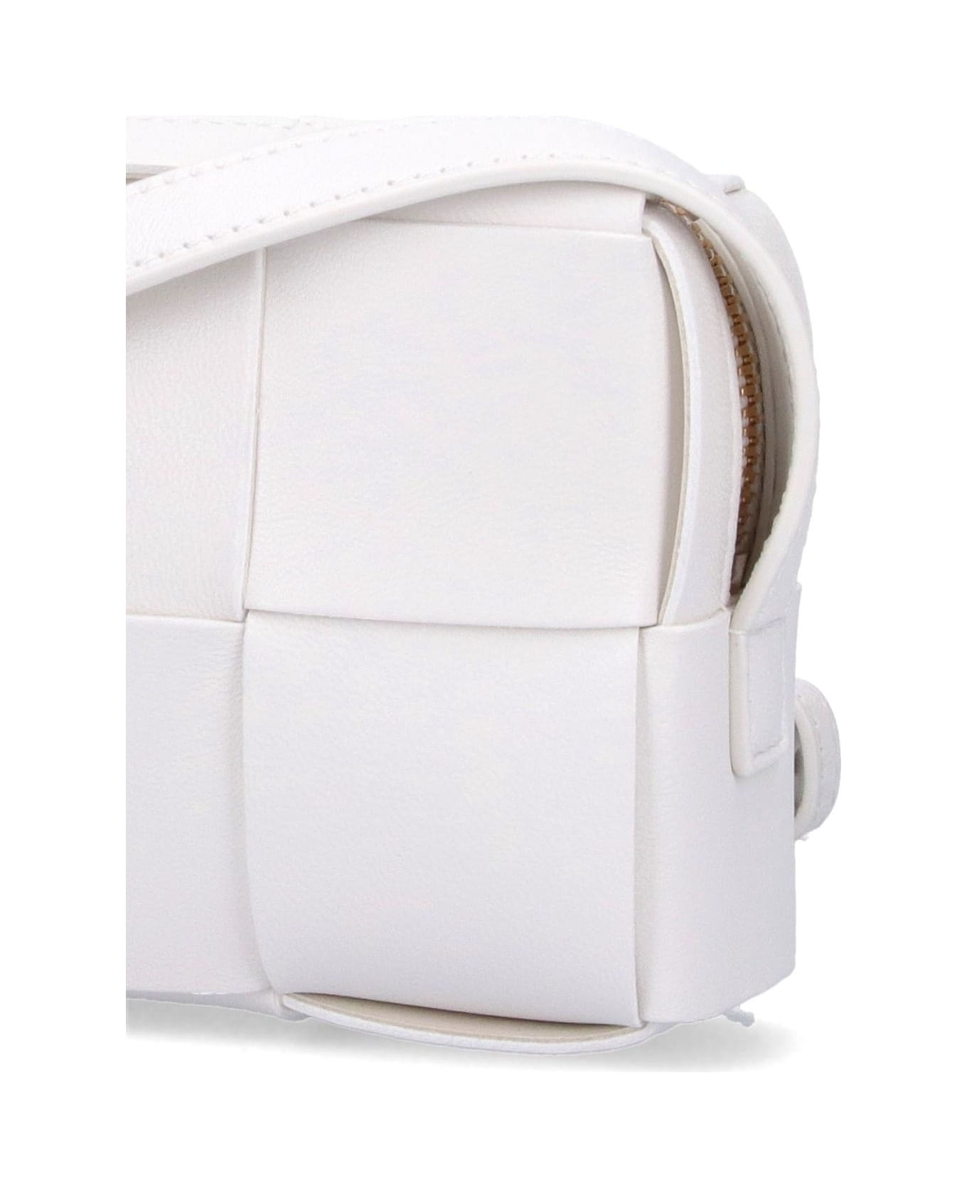 Bottega Veneta Cassette Shoulder Bag - White-gold