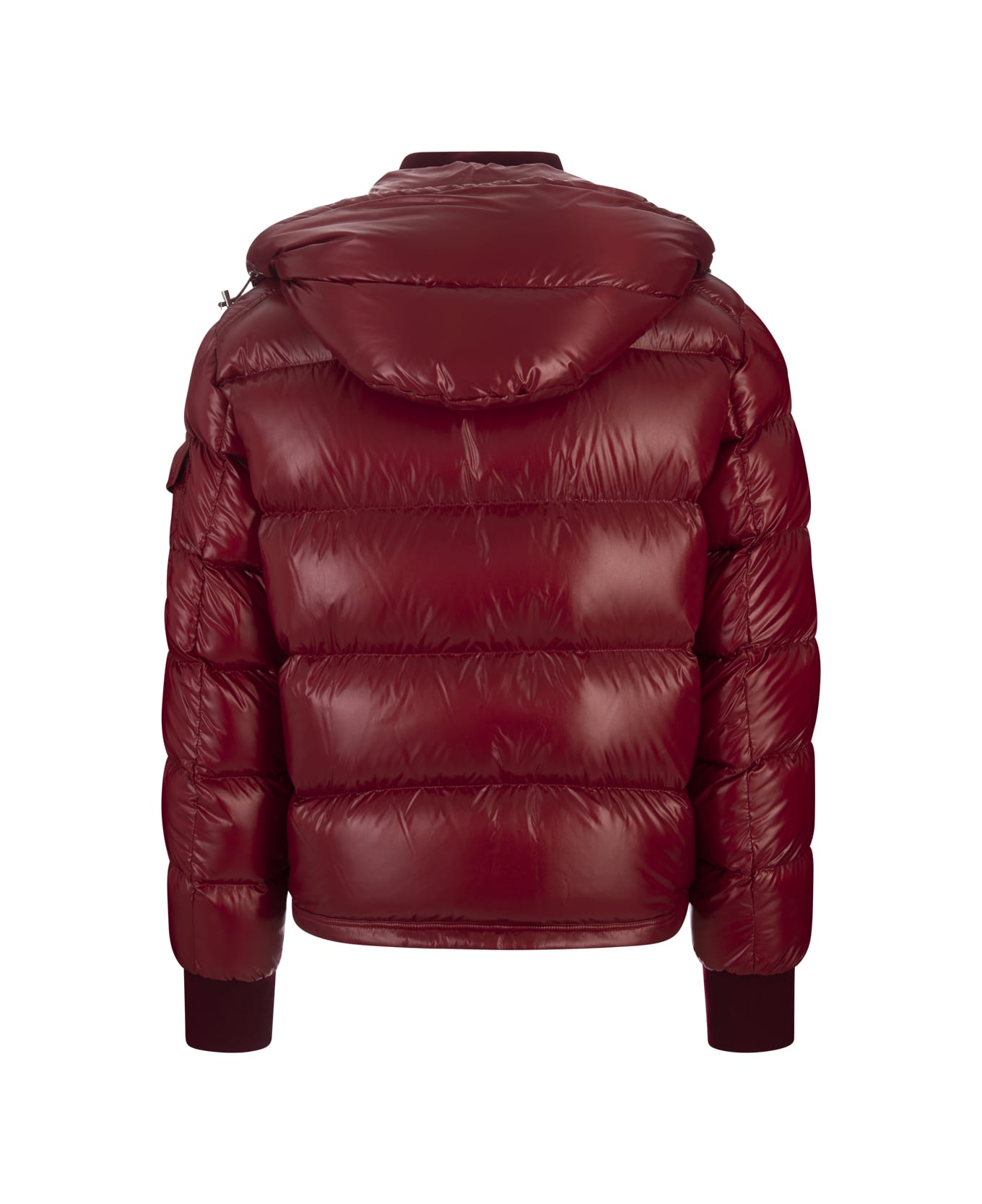 Moncler Dark Red Maljasset Short Down Jacket - Red