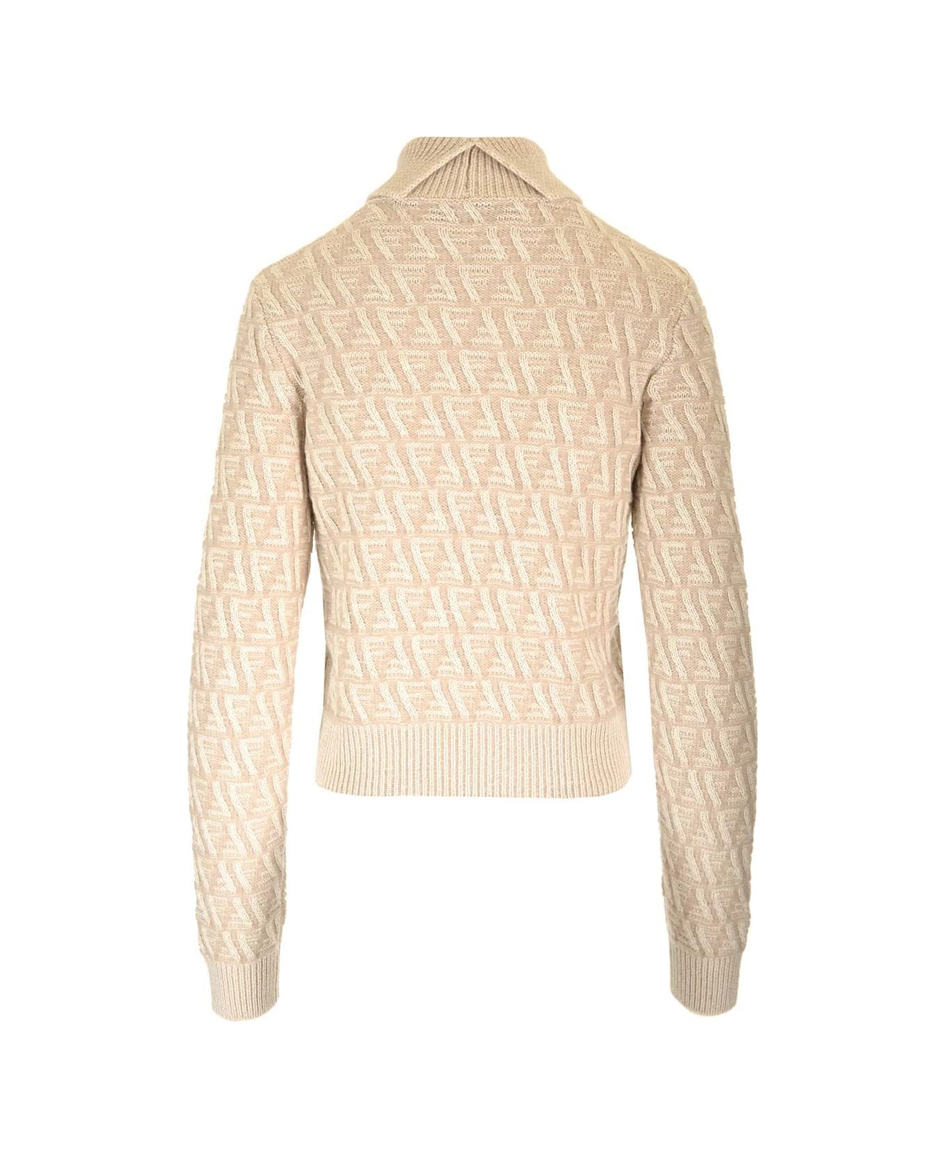 Fendi Wool And Cashmere Turtleneck - Beige