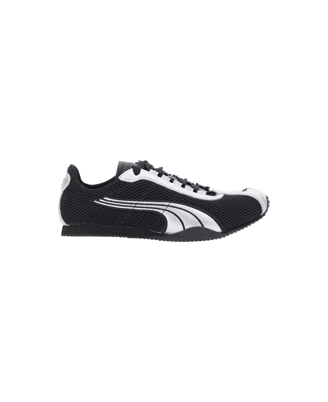 Puma 'h-street Og' Black Low Top Perforated Sneakers With Maxi Logo On The Tongue In Tech Fabric Unisex - Black