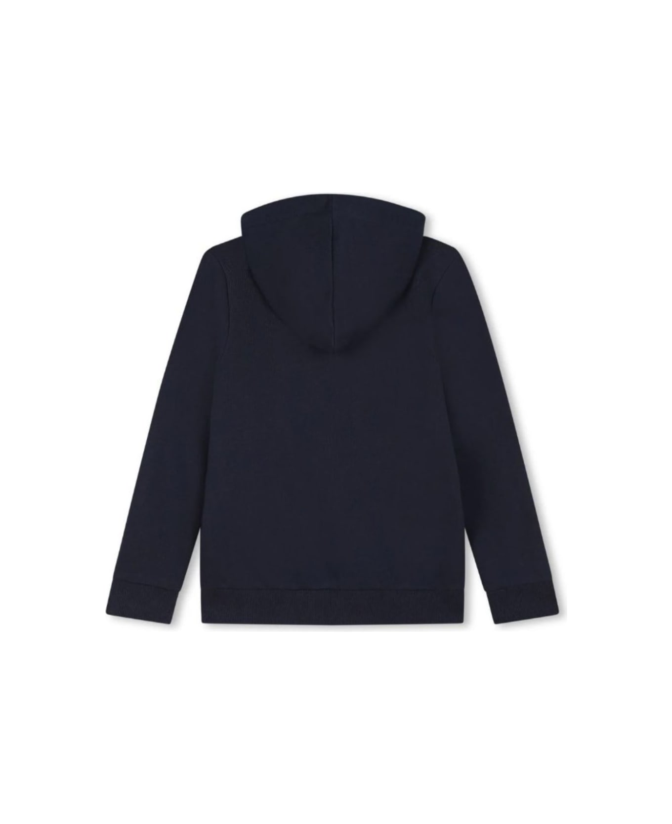 Kenzo Kids Blue Hoodie With Maxi Logo Print On The Front In Cotton Boy - Blu