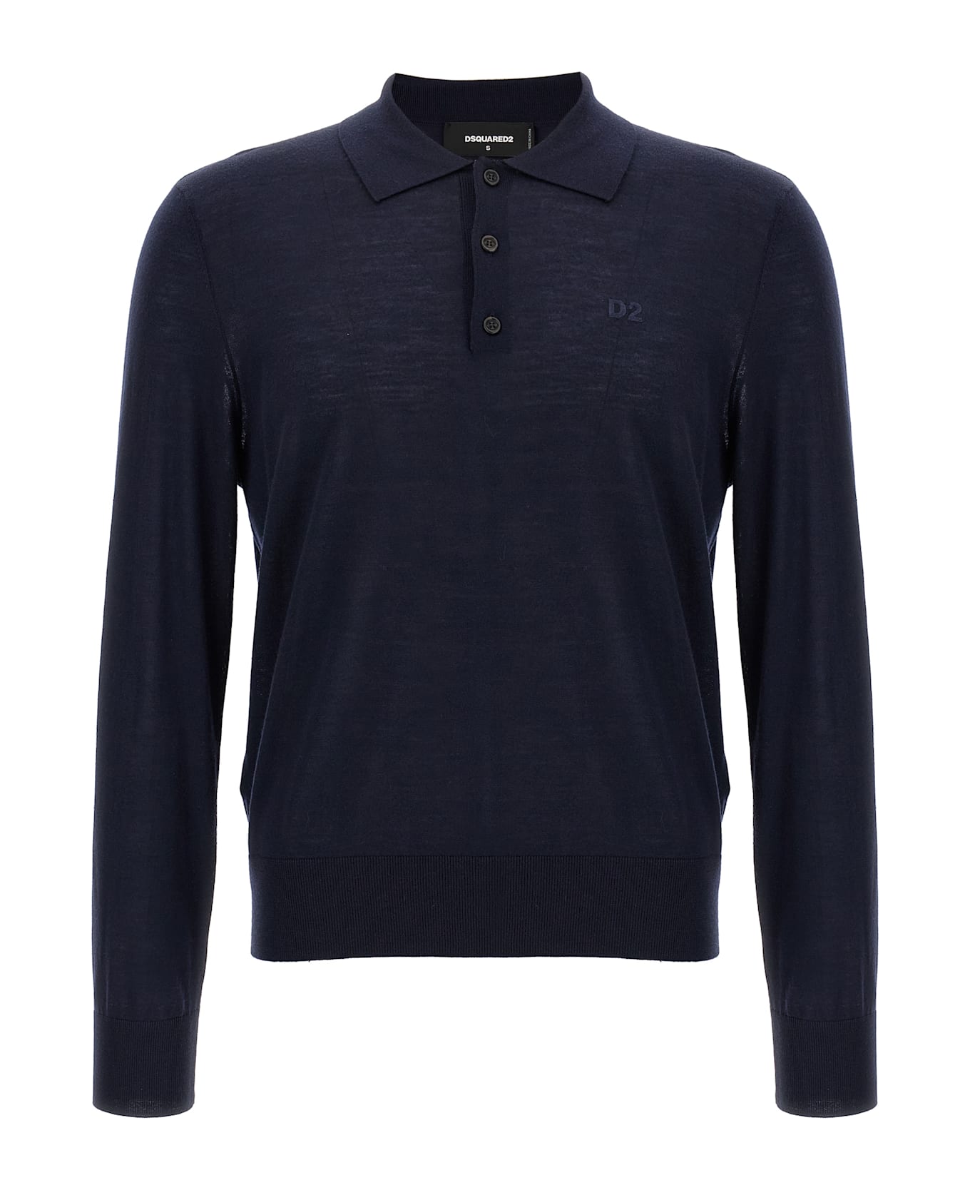 Dsquared2 Logo Embroidery Polo Shirt - NAVYBLUE