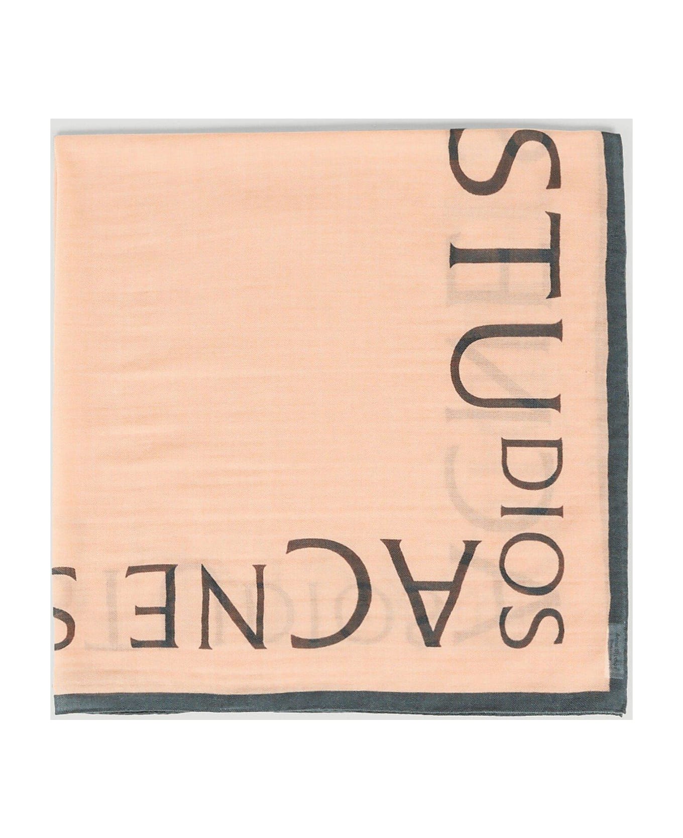 Acne Studios Logo Printed Square-shaped Scarf - Pink スカーフ＆ストール