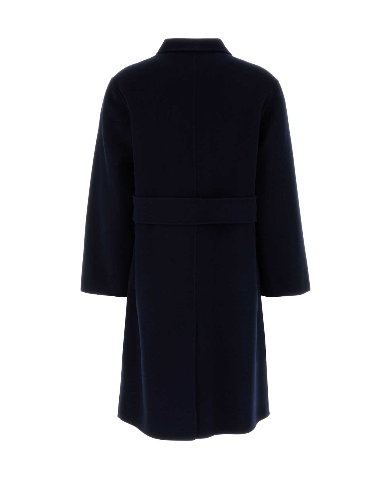 Weekend Max Mara Midnight Blue Wool Zenone Coat - BLU