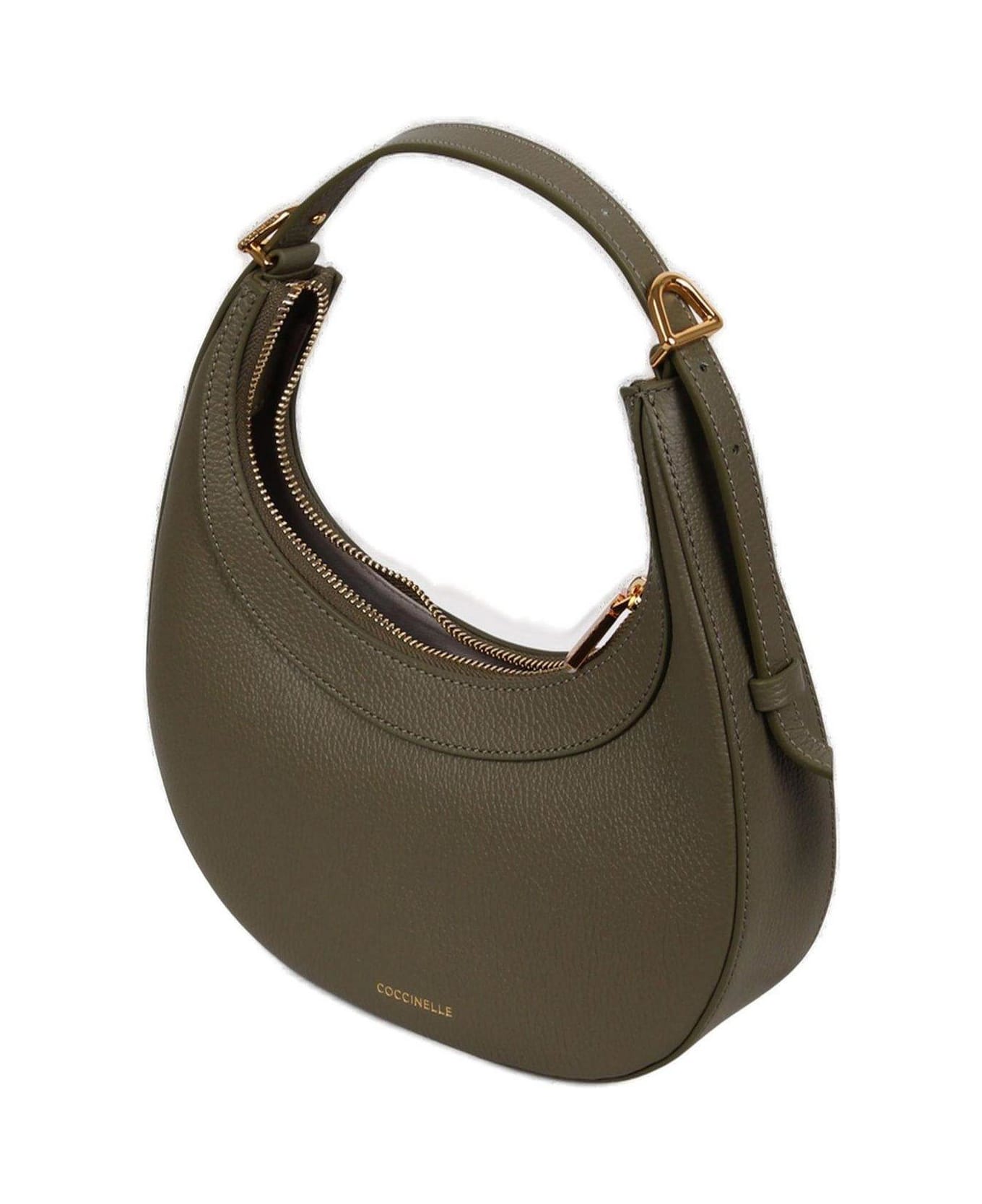 Coccinelle Whisper Logo Stamp Shoulder Bag - Green