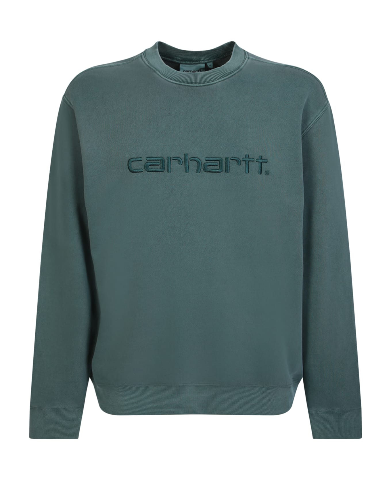 Carhartt Green Logo Sweatshirt - Discovery green