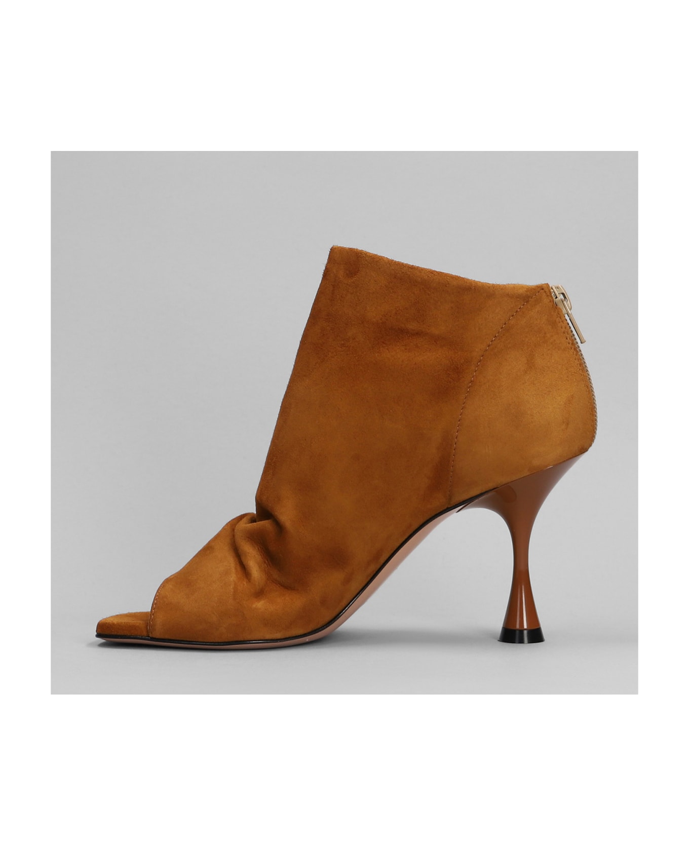 Marc Ellis High Heels Ankle Boots In Leather Color Suede - leather color サンダル