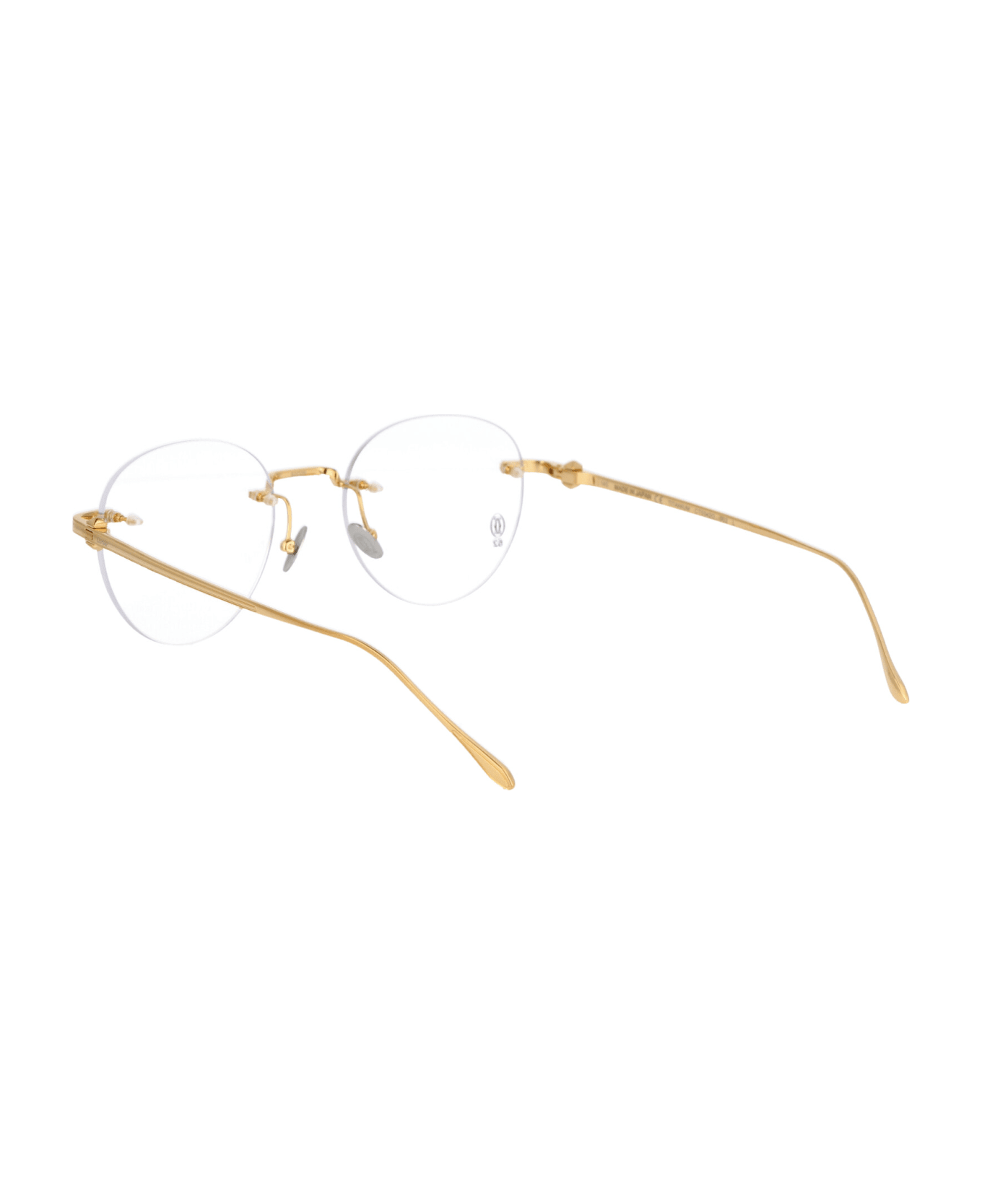 Cartier Eyewear Ct0342o Glasses - 002 GOLD GOLD TRANSPARENT