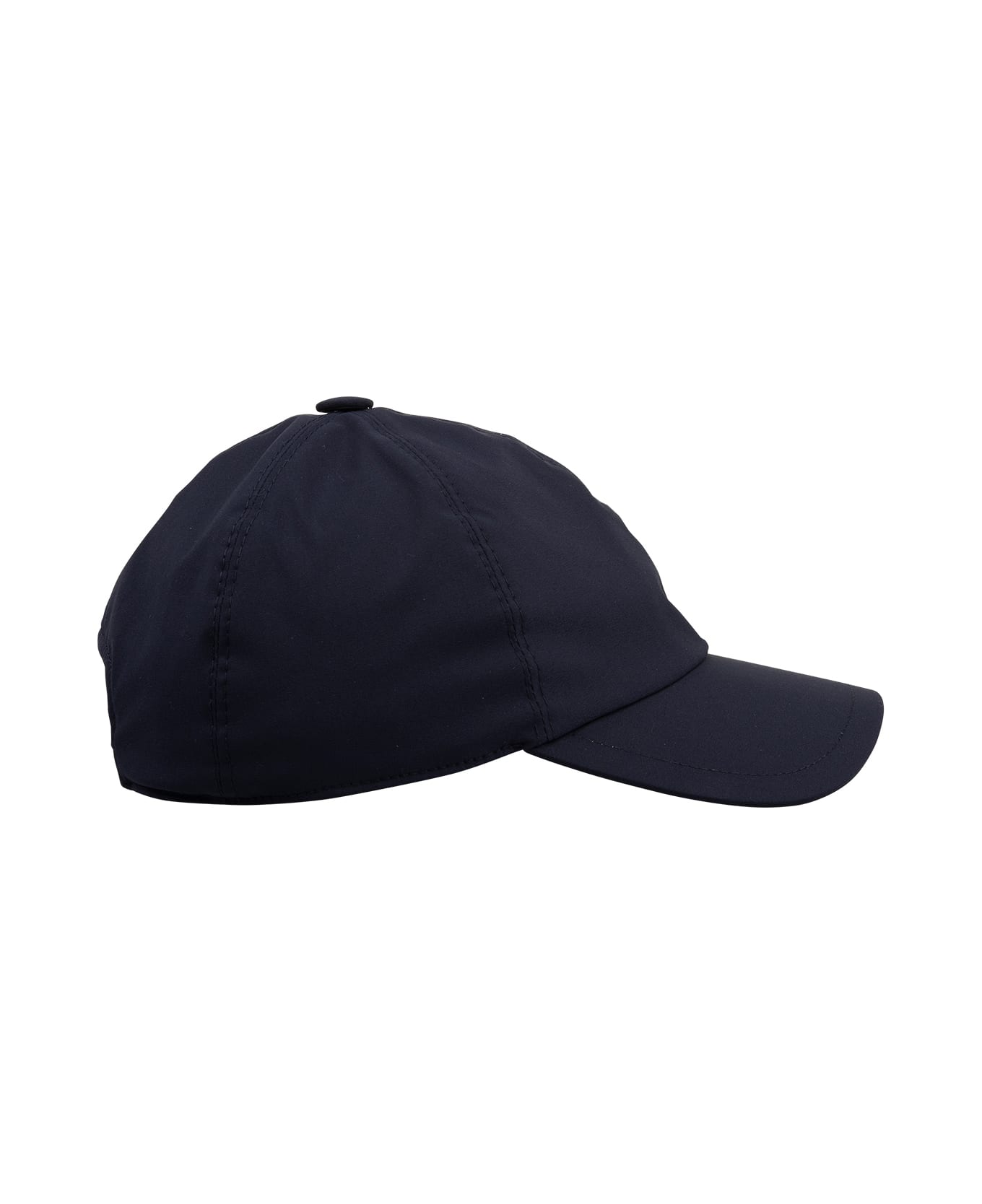Fedeli Man Navy Blue Technical Fabric Baseball Hat - Blue