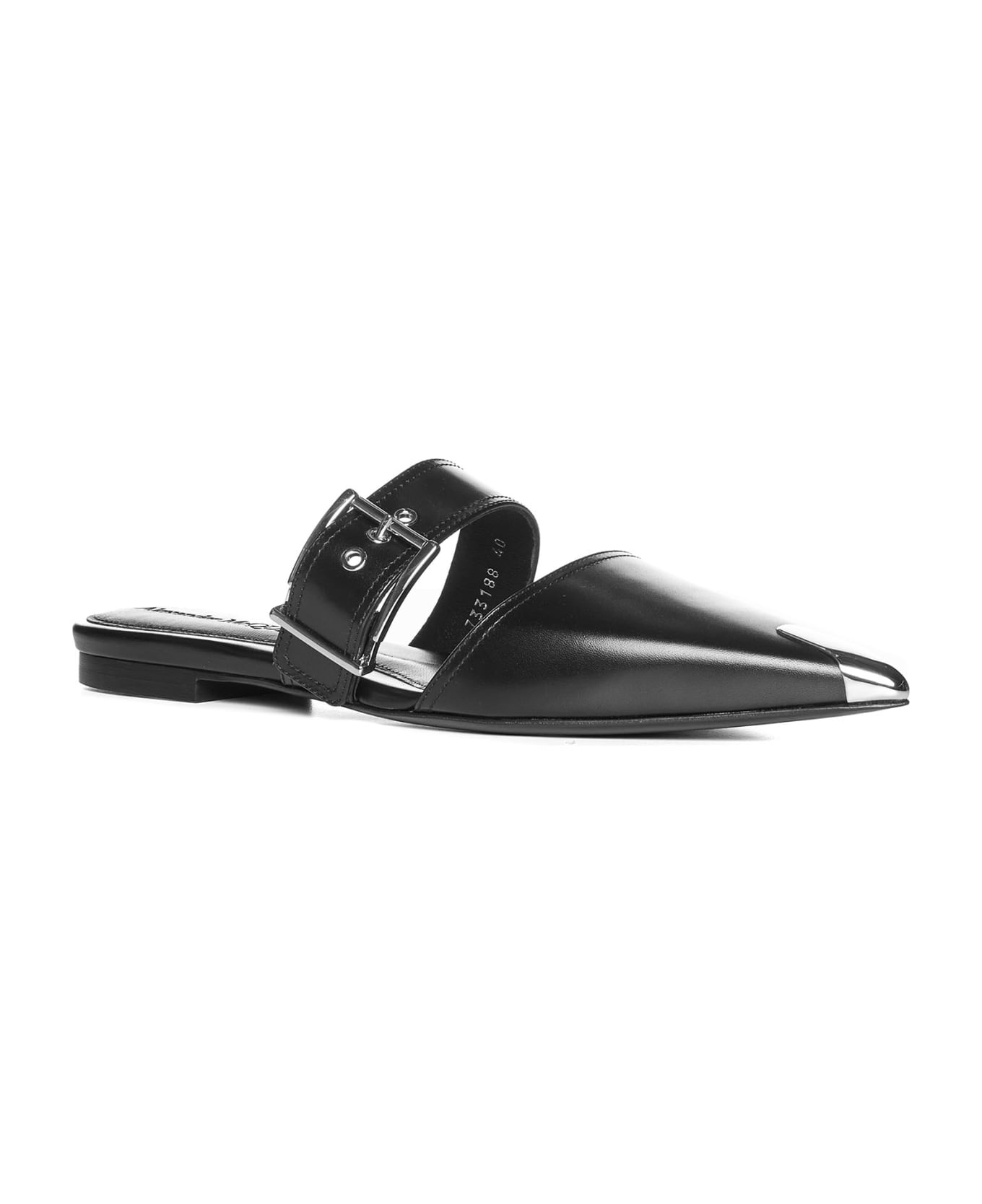 Alexander McQueen Punk Flat Sandals - Black