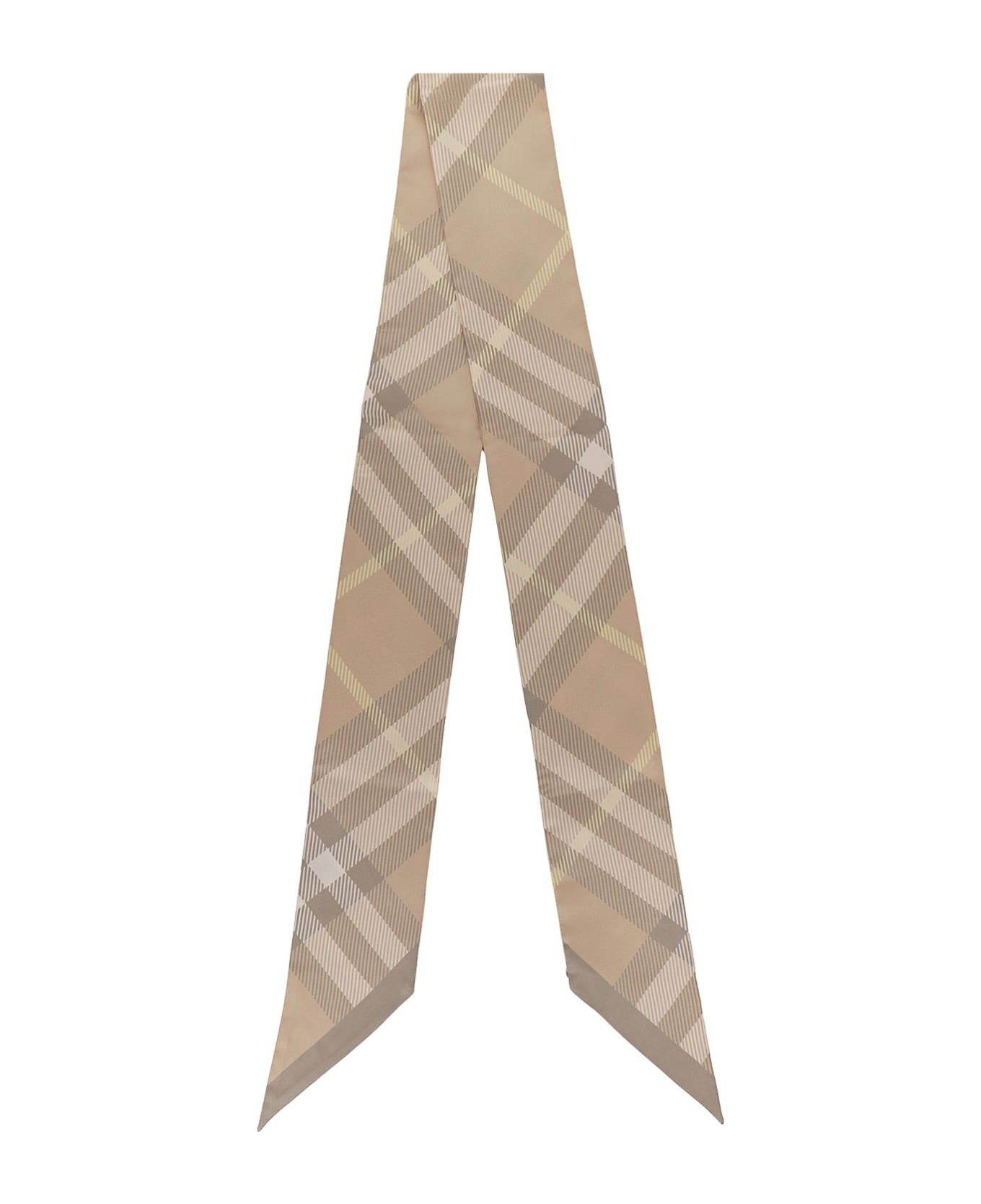 Burberry 'check' Thin Scarf - Beige