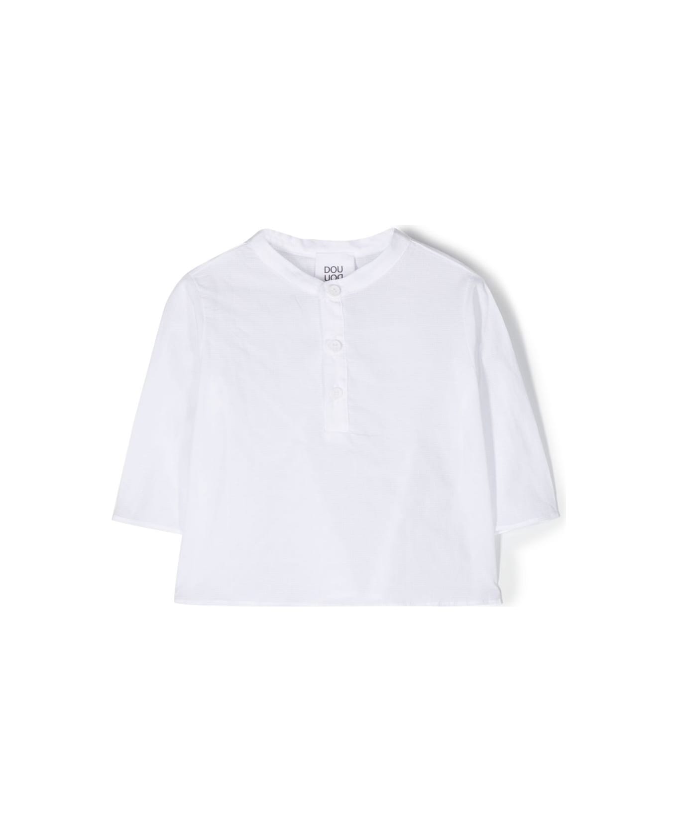 Douuod Shirt With Short Sleeves - Cream