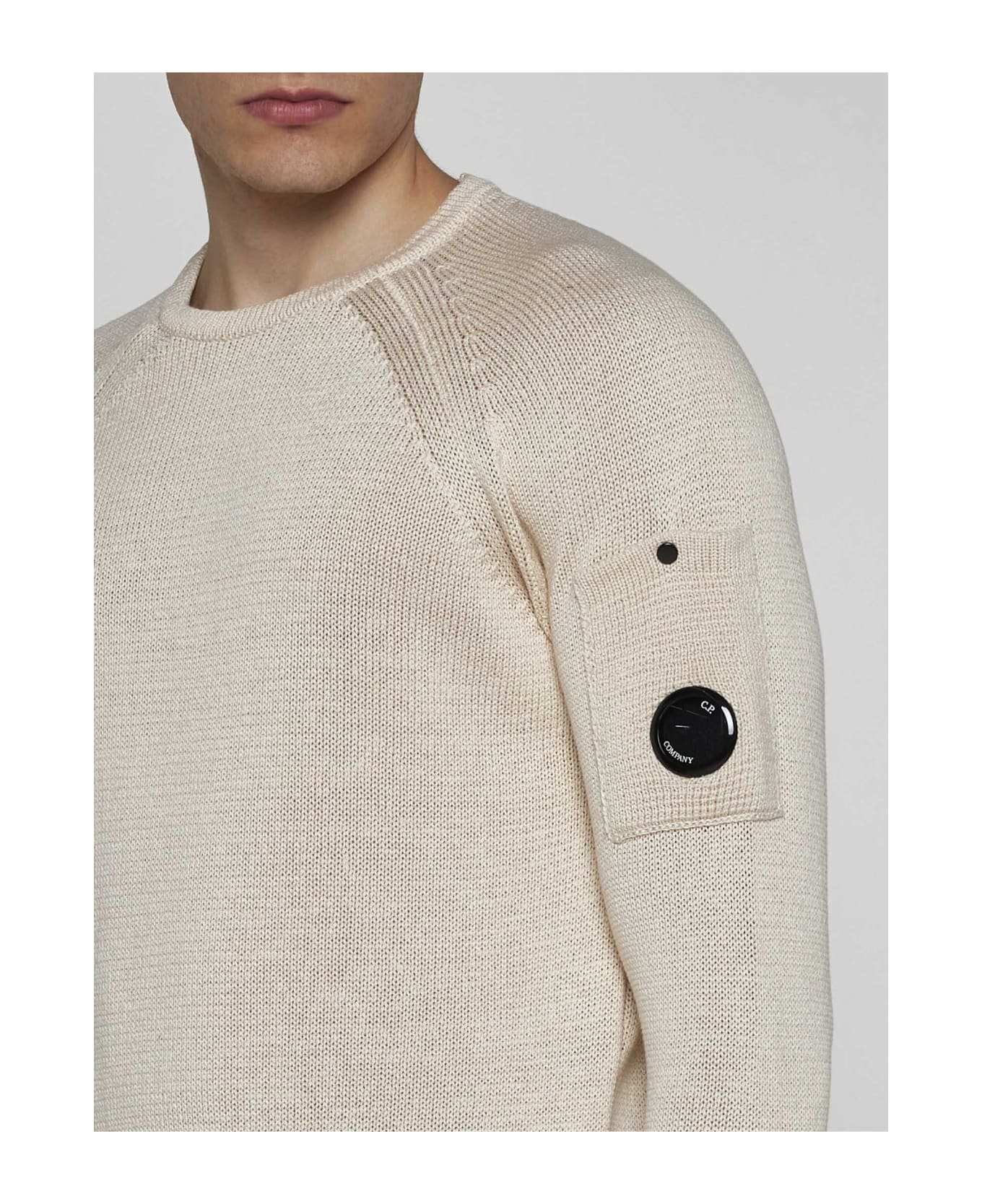 C.P. Company Cotton Sweater - PISTACHIO SHELL