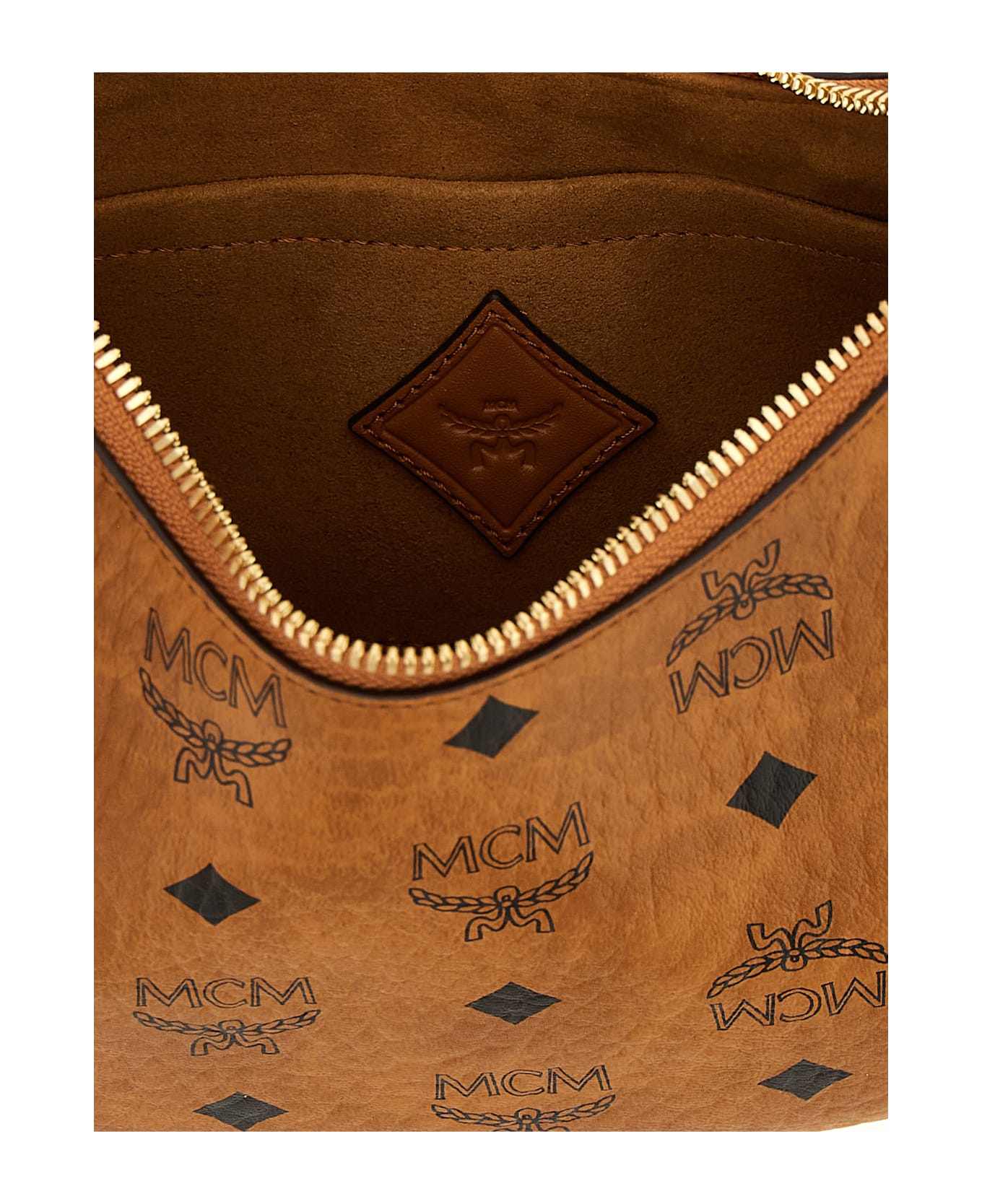 MCM 
aren Crescent Hobo
 Shoulder Bag - Brown