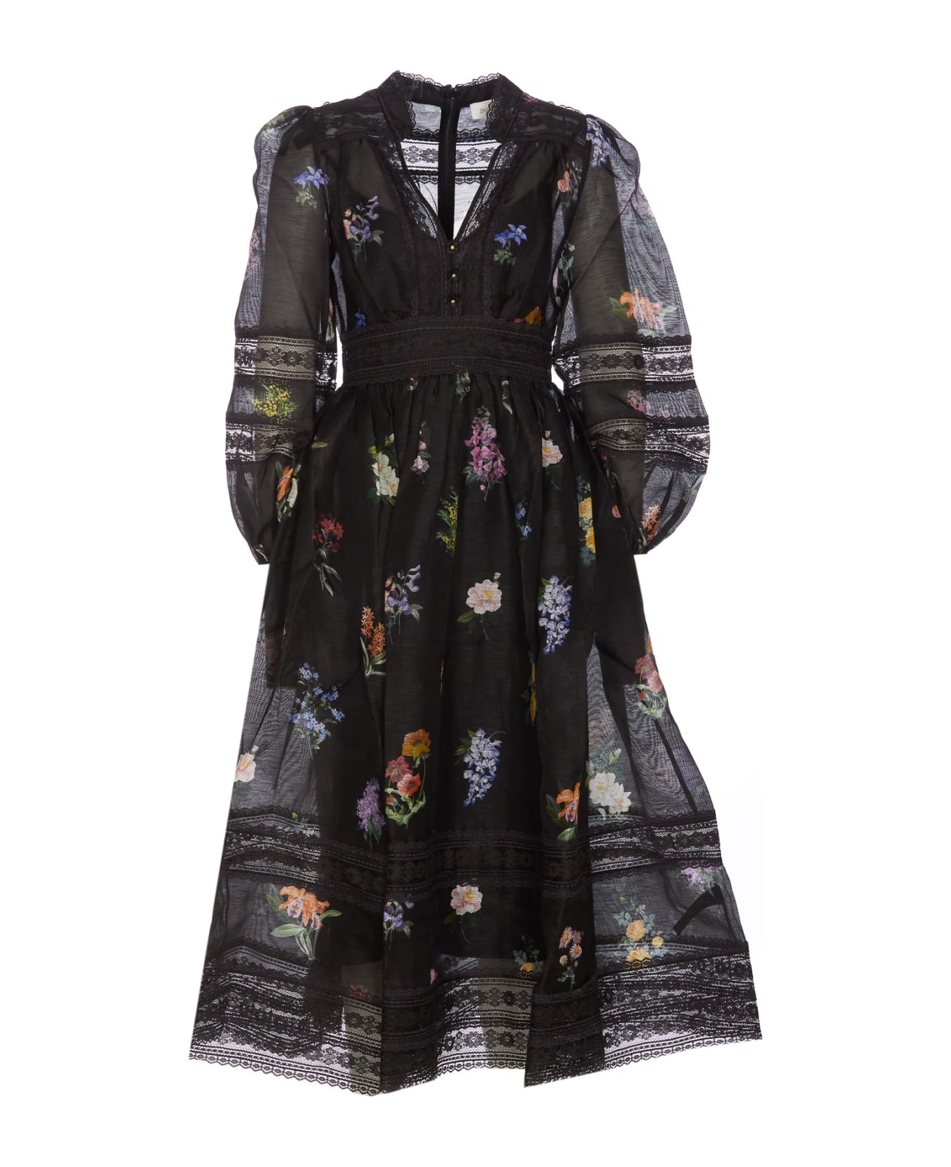 Zimmermann Natura Lace Midi Dress - Black ワンピース＆ドレス