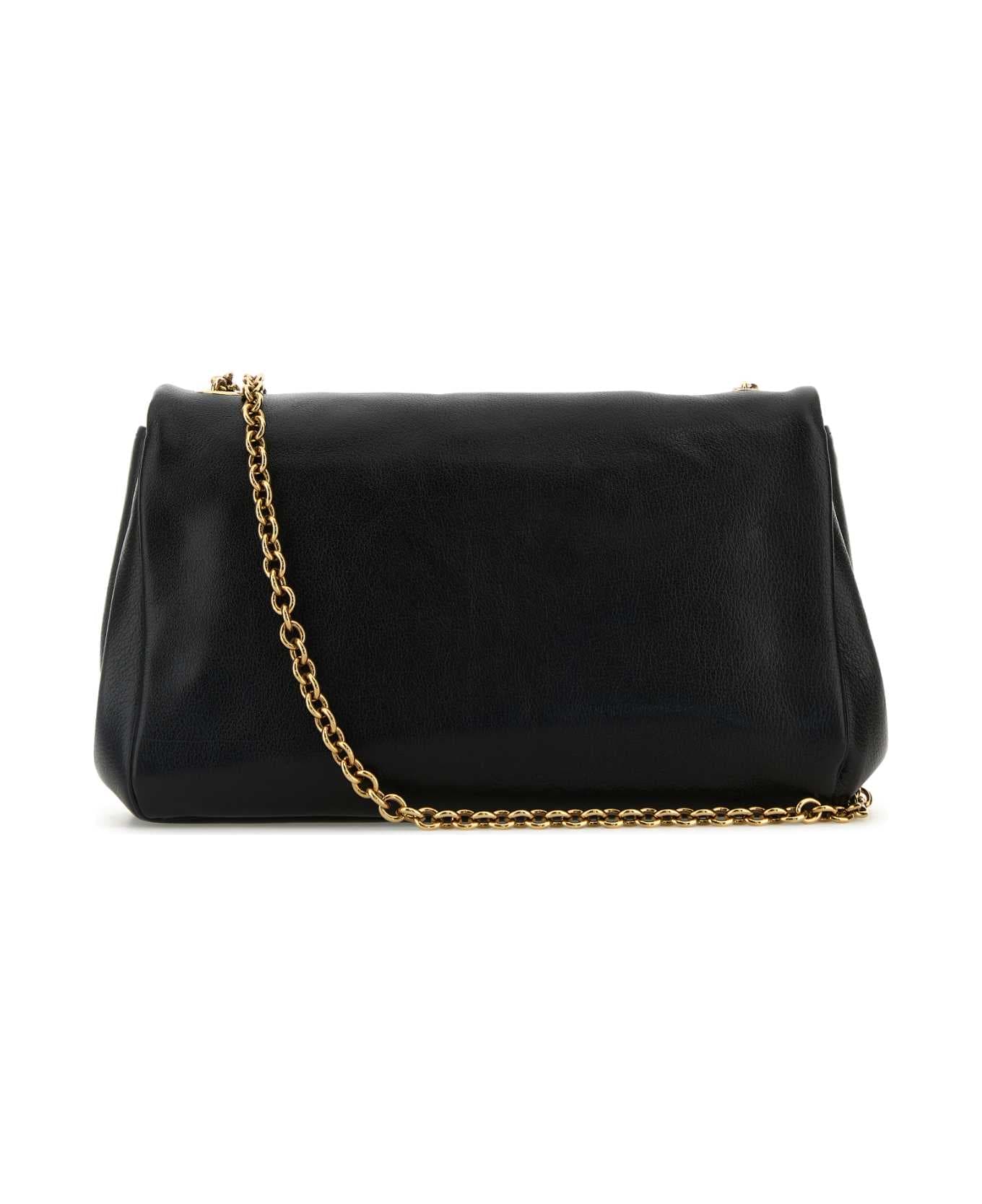 Chloé Black Leather Heritage Shoulder Bag - BLACK