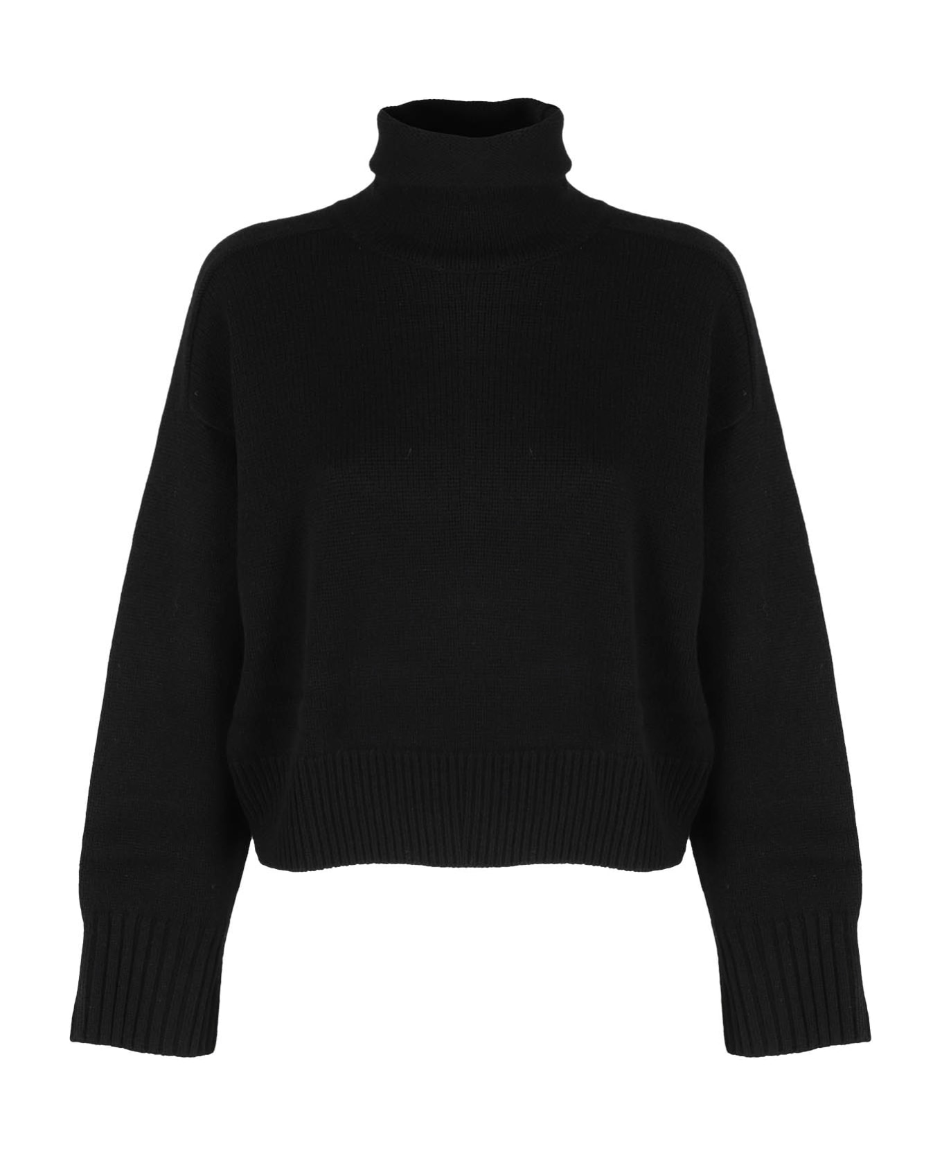 Loulou Studio Collar Sweater - Black
