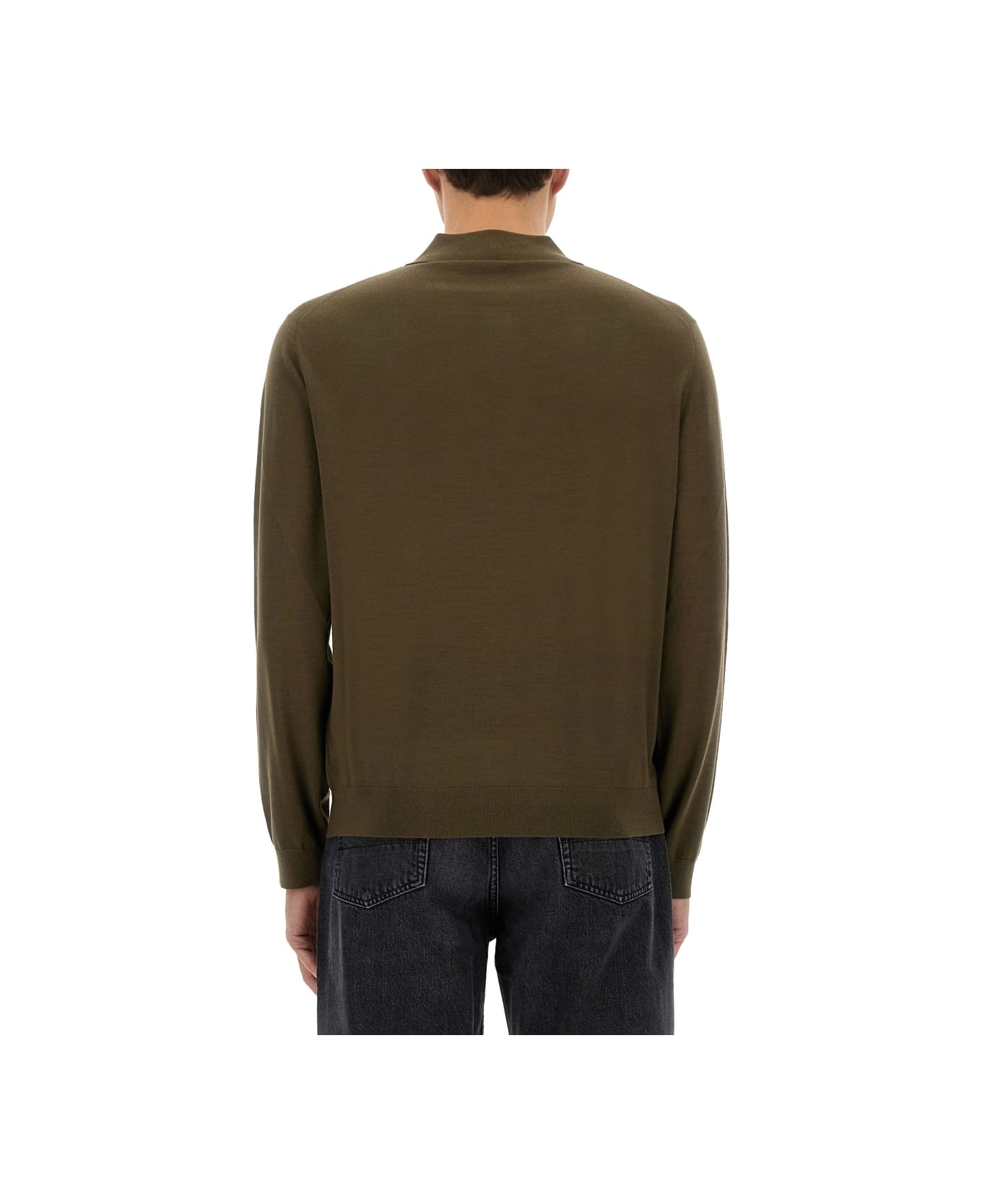 Sunflower Wool Polo Shirt - BROWN