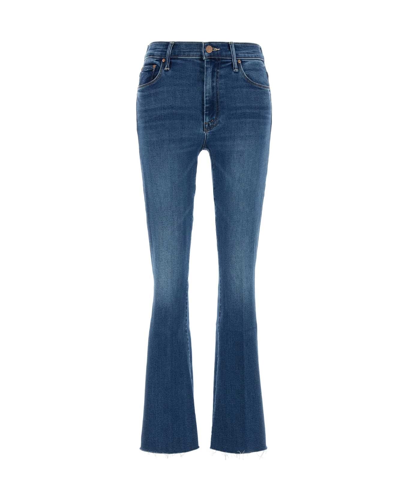 Mother Stretch Denim The Weekender Fray Jeans - BLU