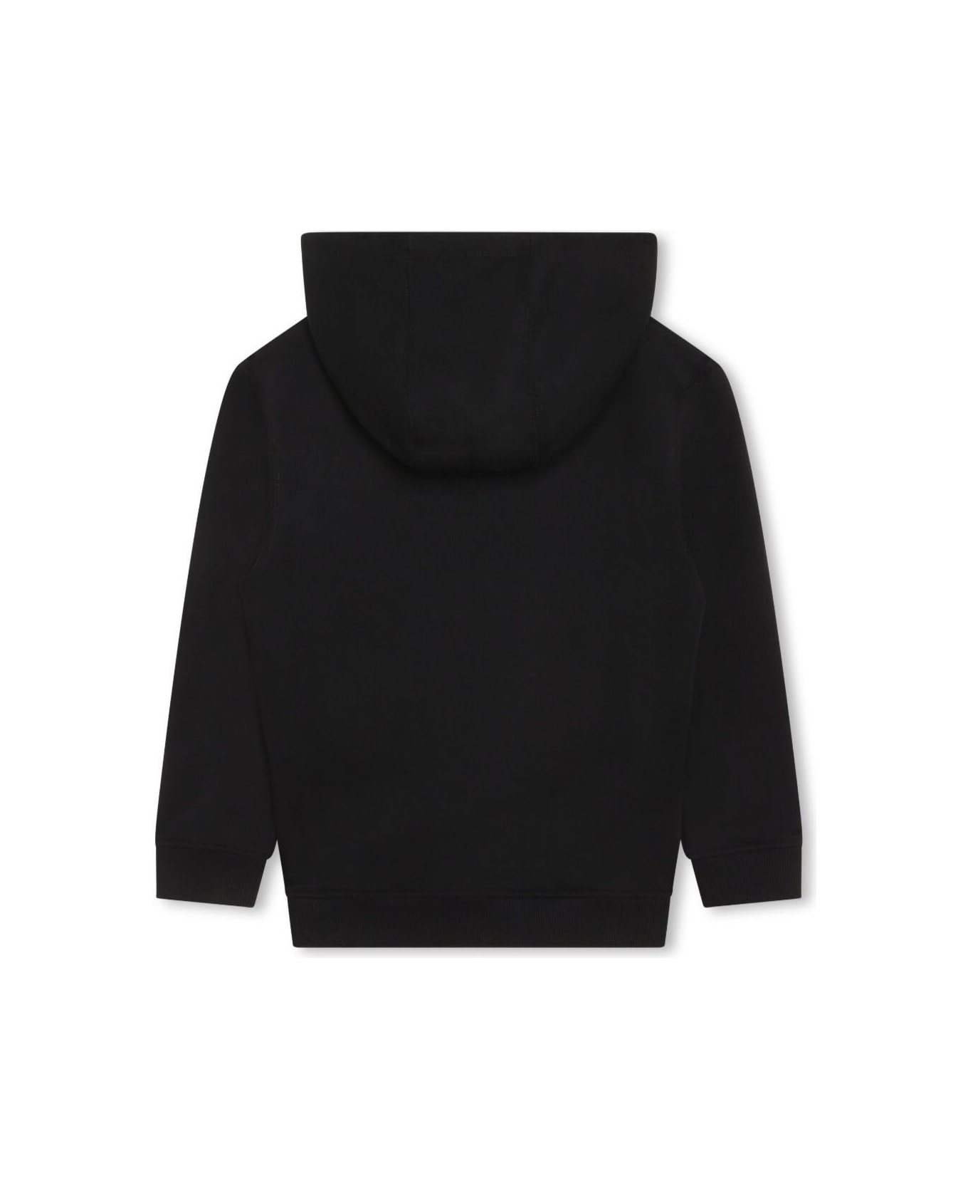 Givenchy Black Hoodie And Contrasting Maxi Logo In Cotton Blend Boy - Black