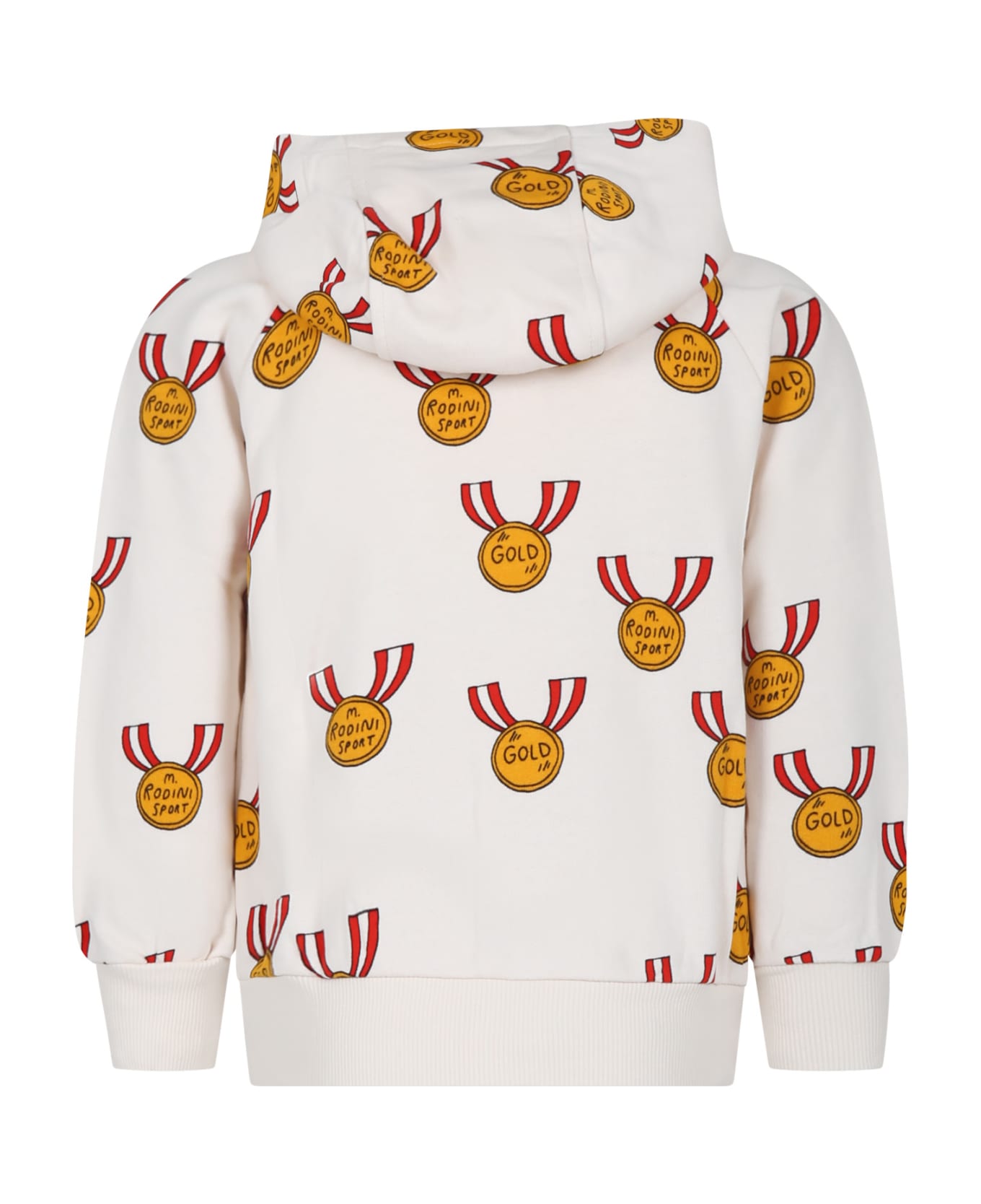 Mini Rodini Ivory Sweatshirt For Kids With Medals - Ivory