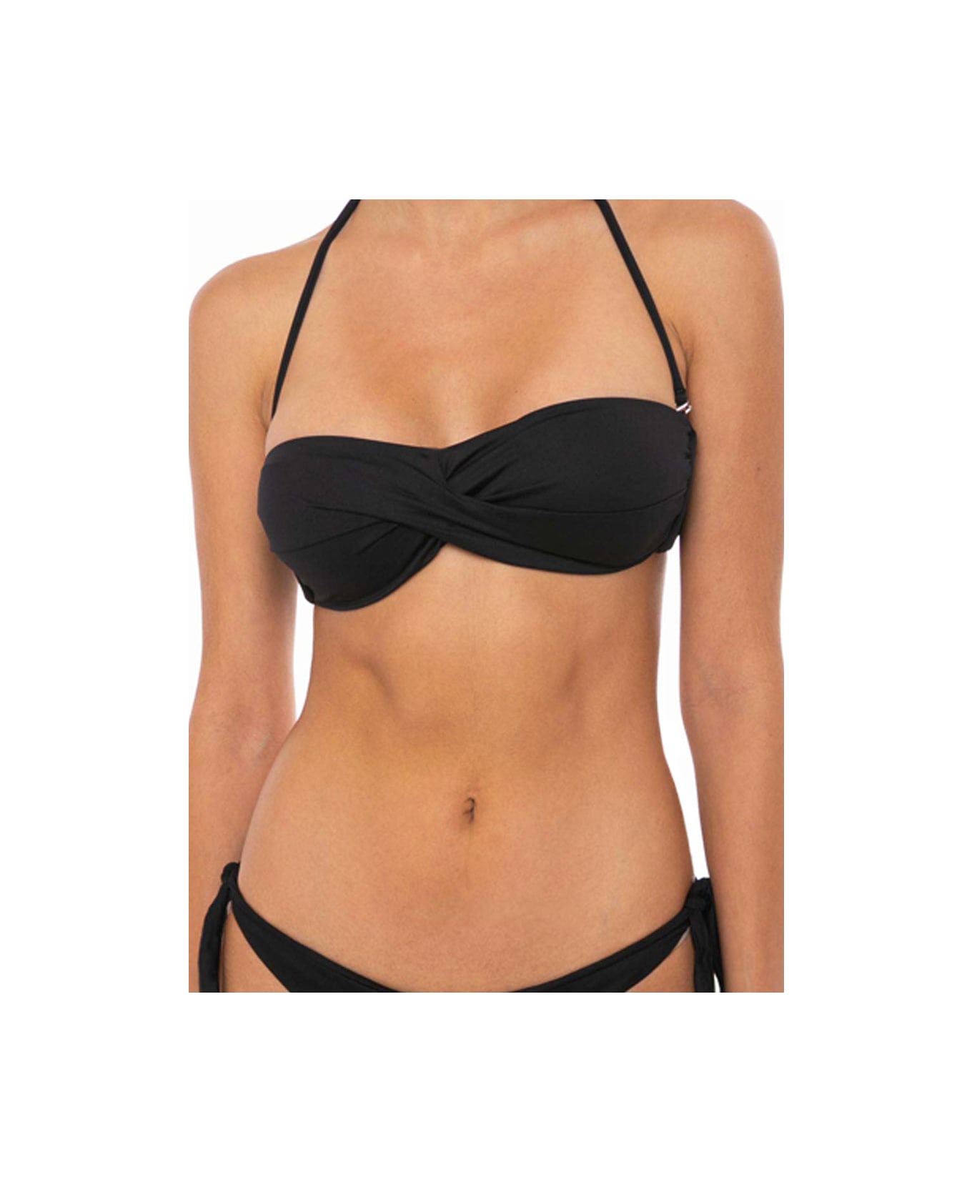 MC2 Saint Barth Black Bandeau Top - BLACK