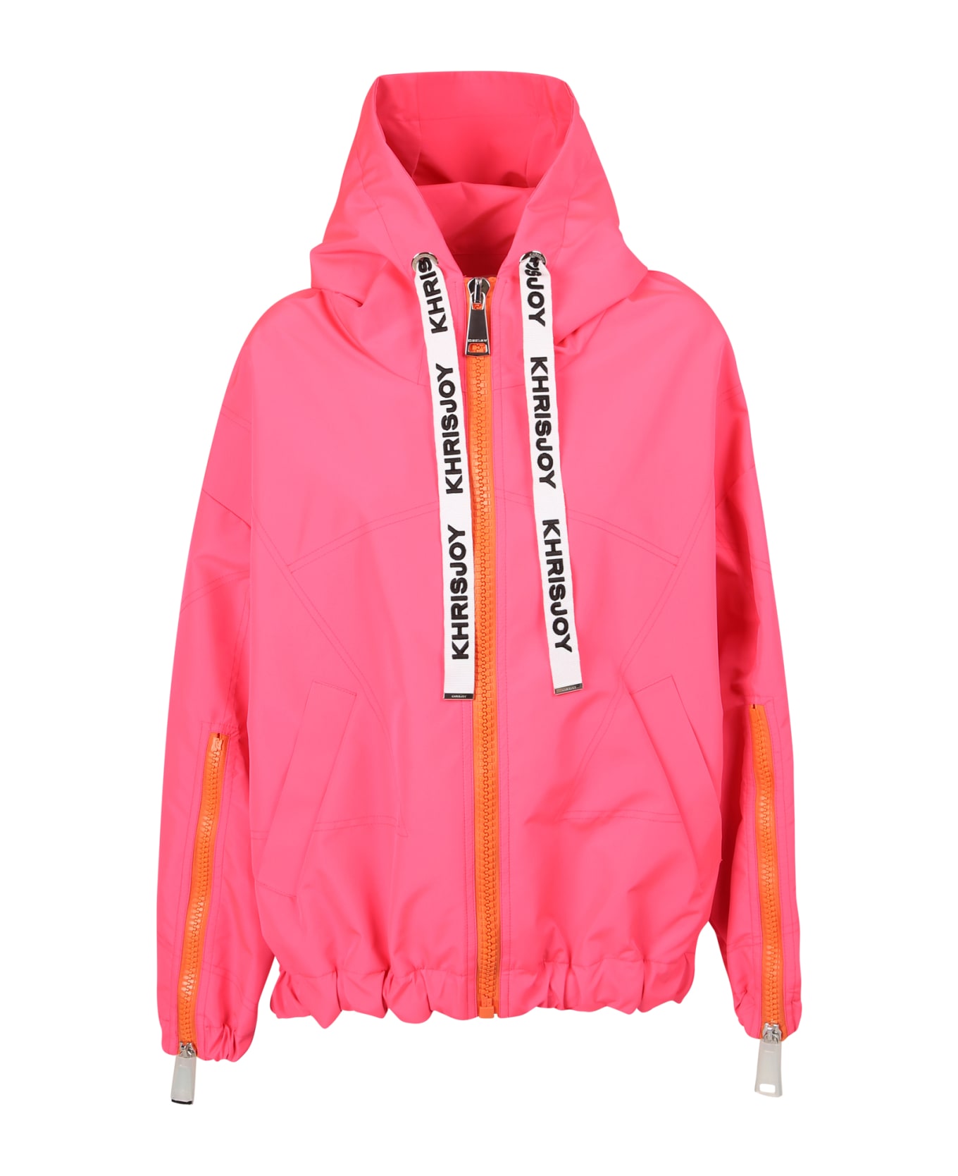 Khrisjoy Logo-strap Hooded Jacket - Pink
