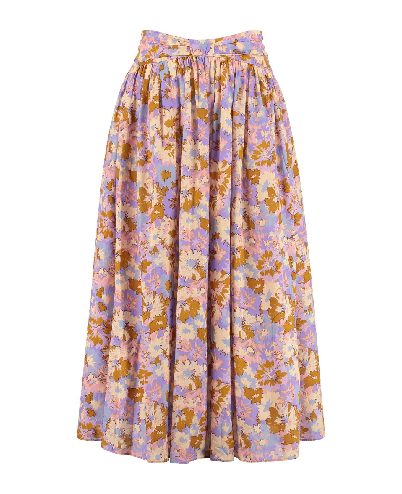 Zimmermann Violet Floral Print Skirt - Multicolor