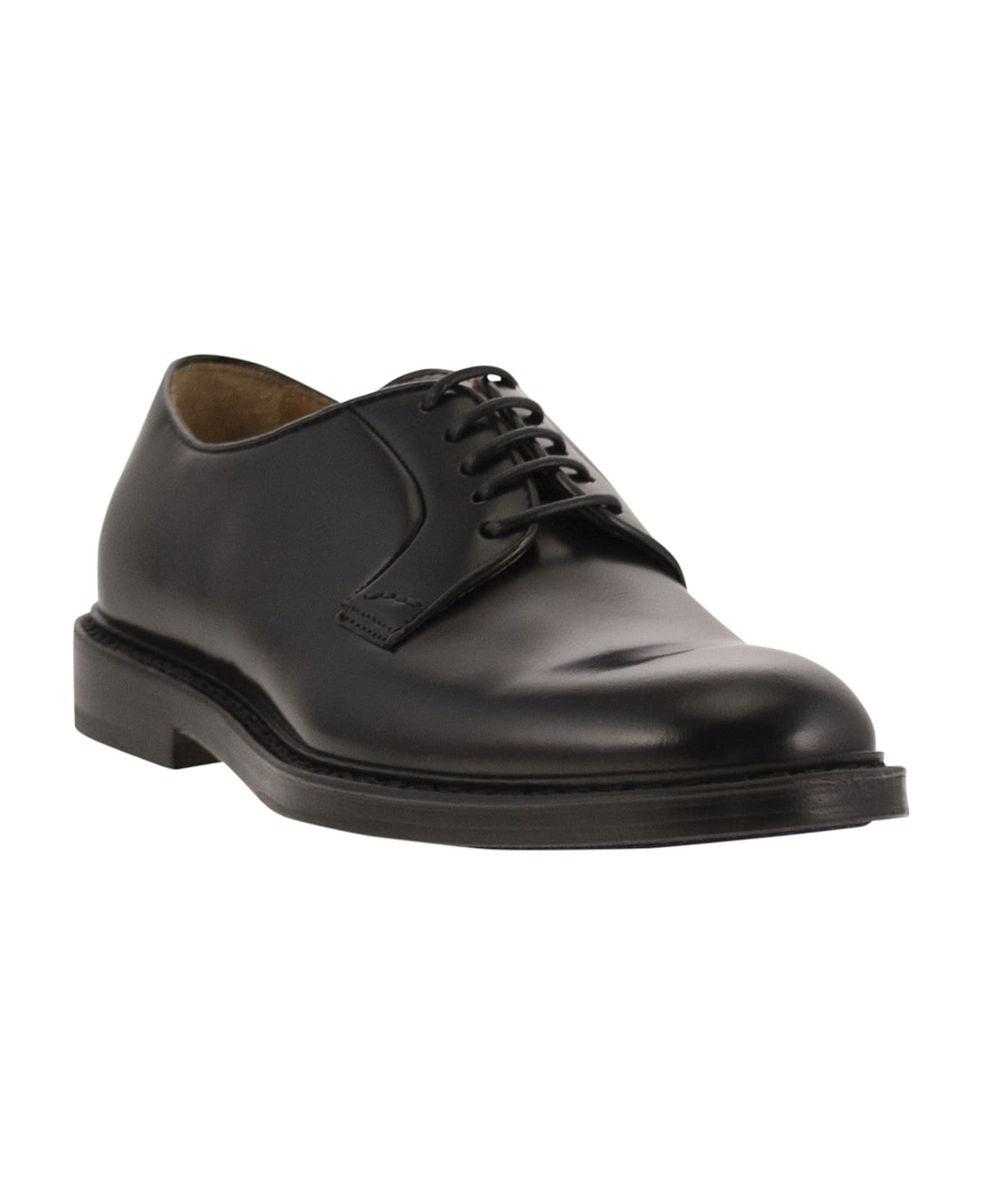Doucal's Berby In Brushed Leather - Nero