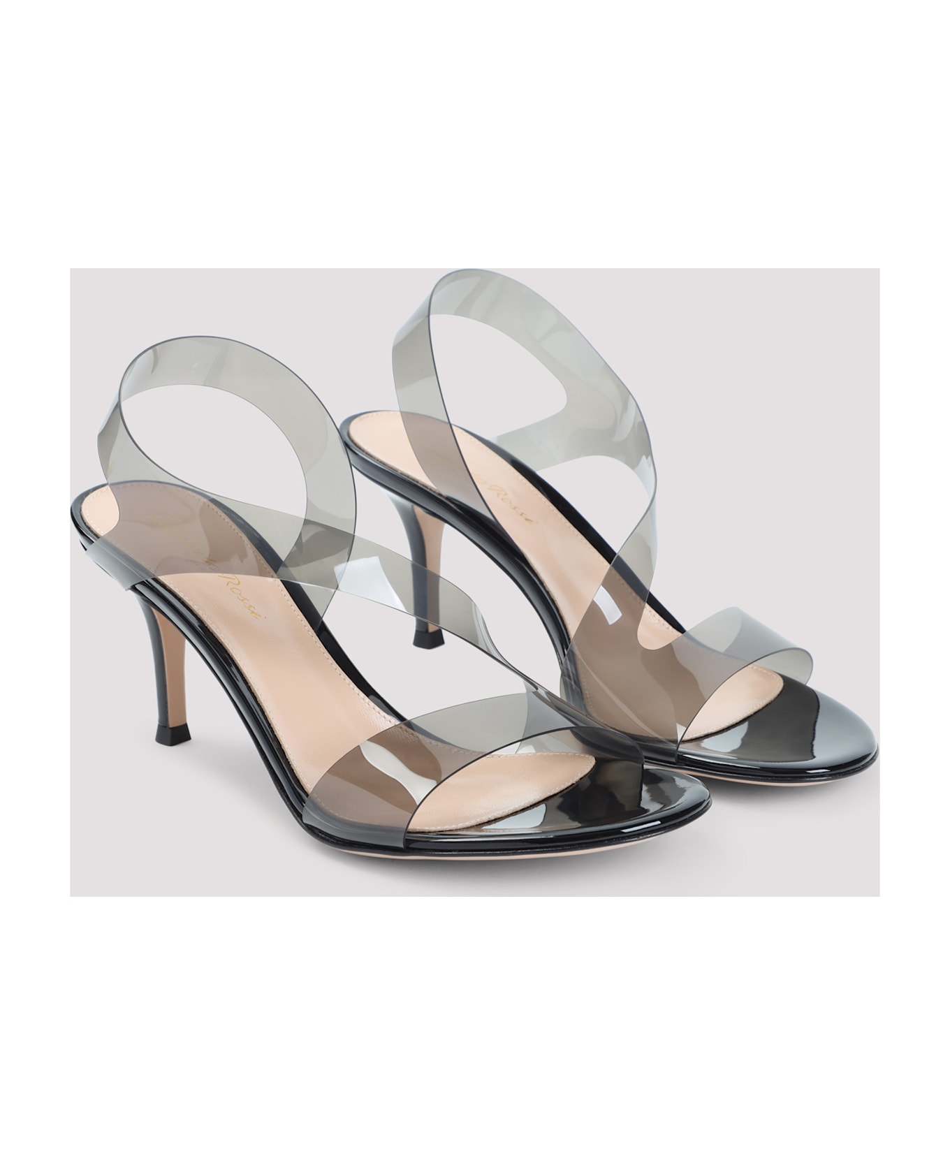 Gianvito Rossi Pvc Metropolis Sandals - Fune Fume Black