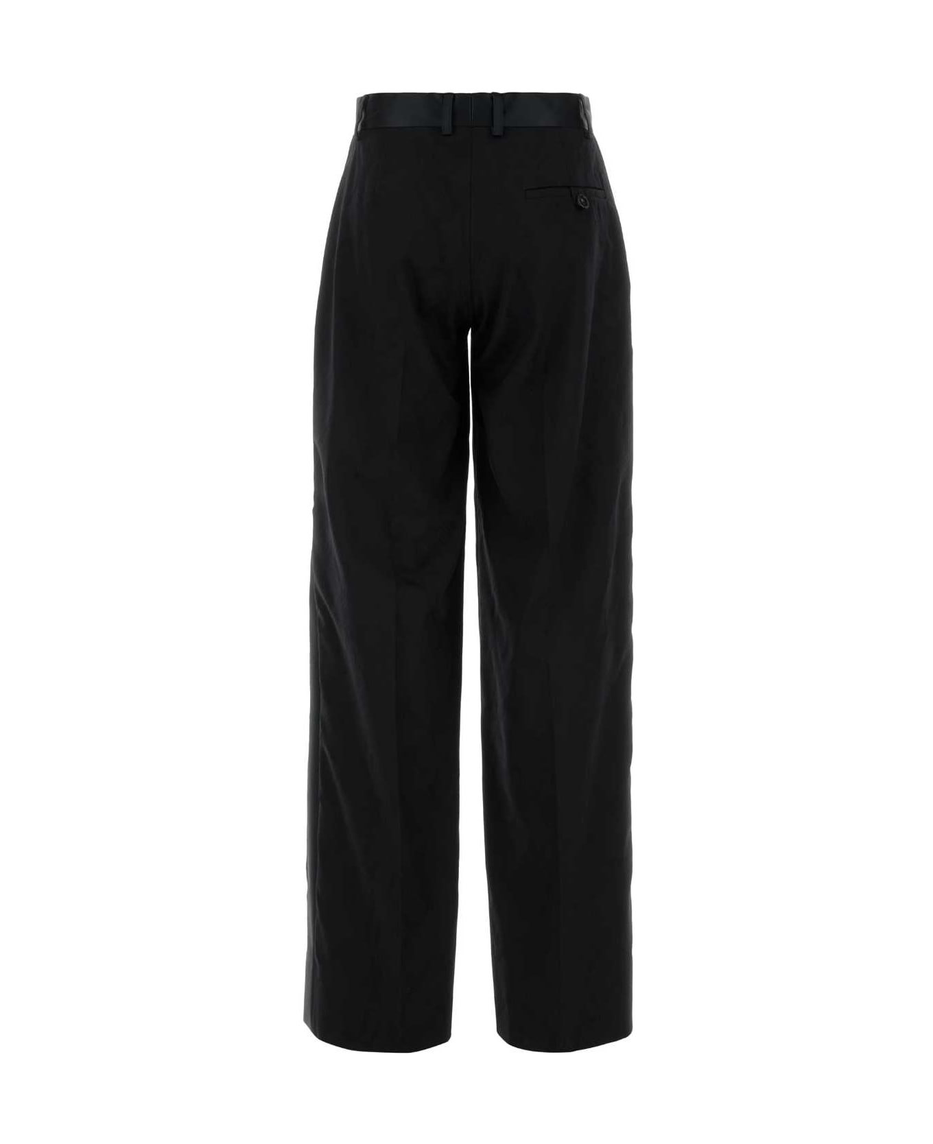 Stella McCartney Black Wool Wide-leg Pant - Black