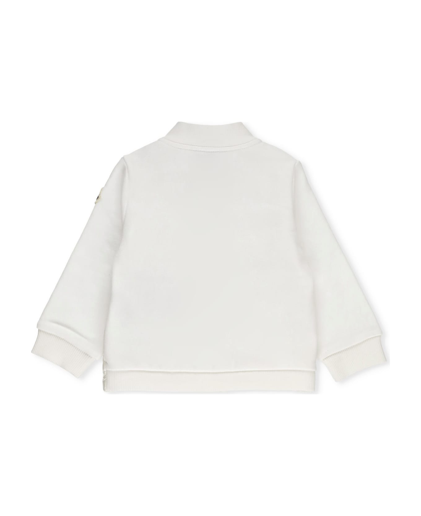 Moncler Padded Jacket With Logo - White ニットウェア＆スウェットシャツ