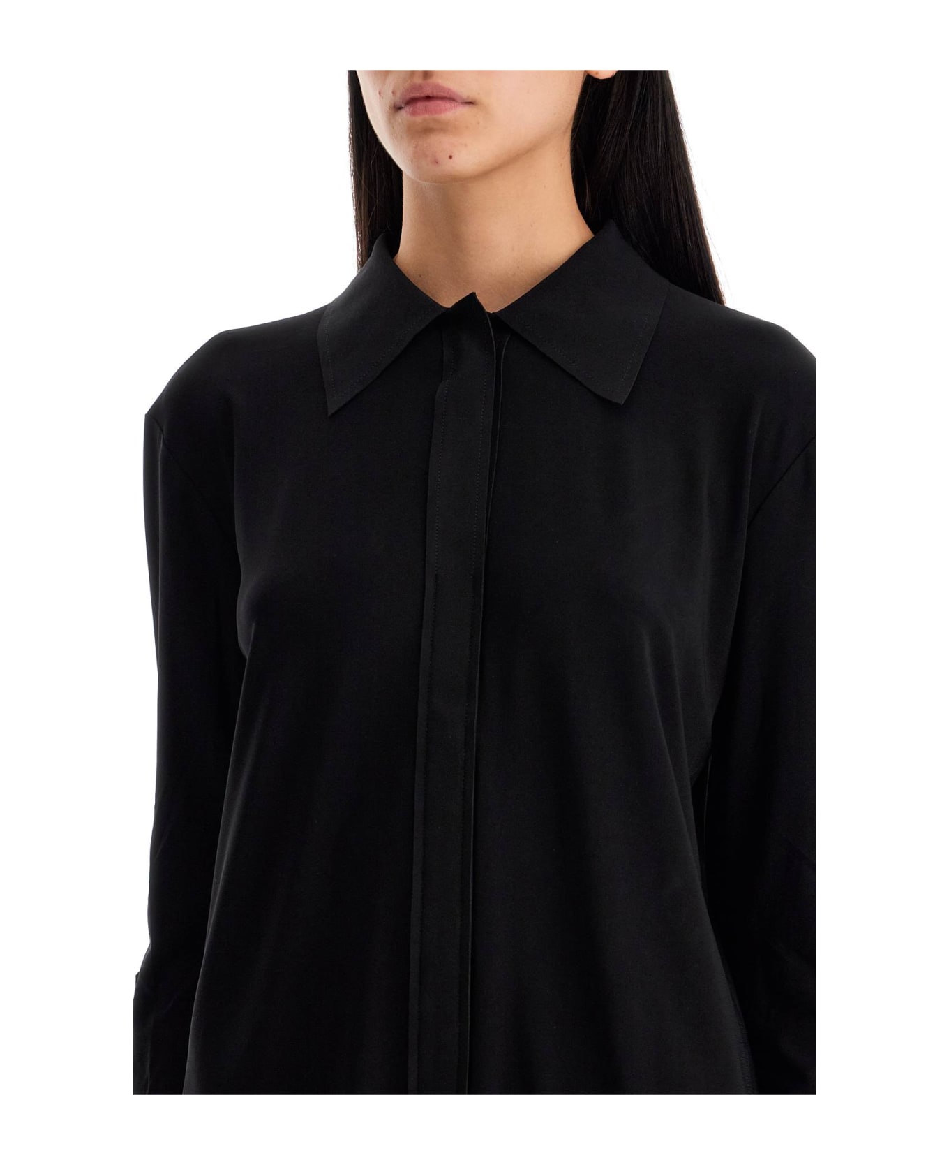 Norma Kamali Nk Fluid Lycra Blouse For - BLACK (Black)