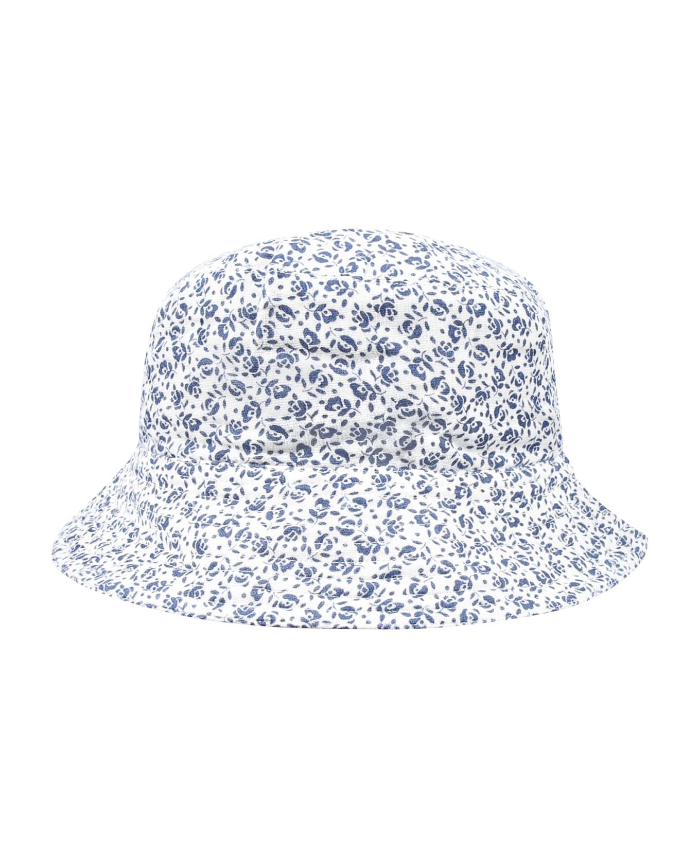 Petit Bateau White Cloche For Girl With Flowers - White アクセサリー＆ギフト