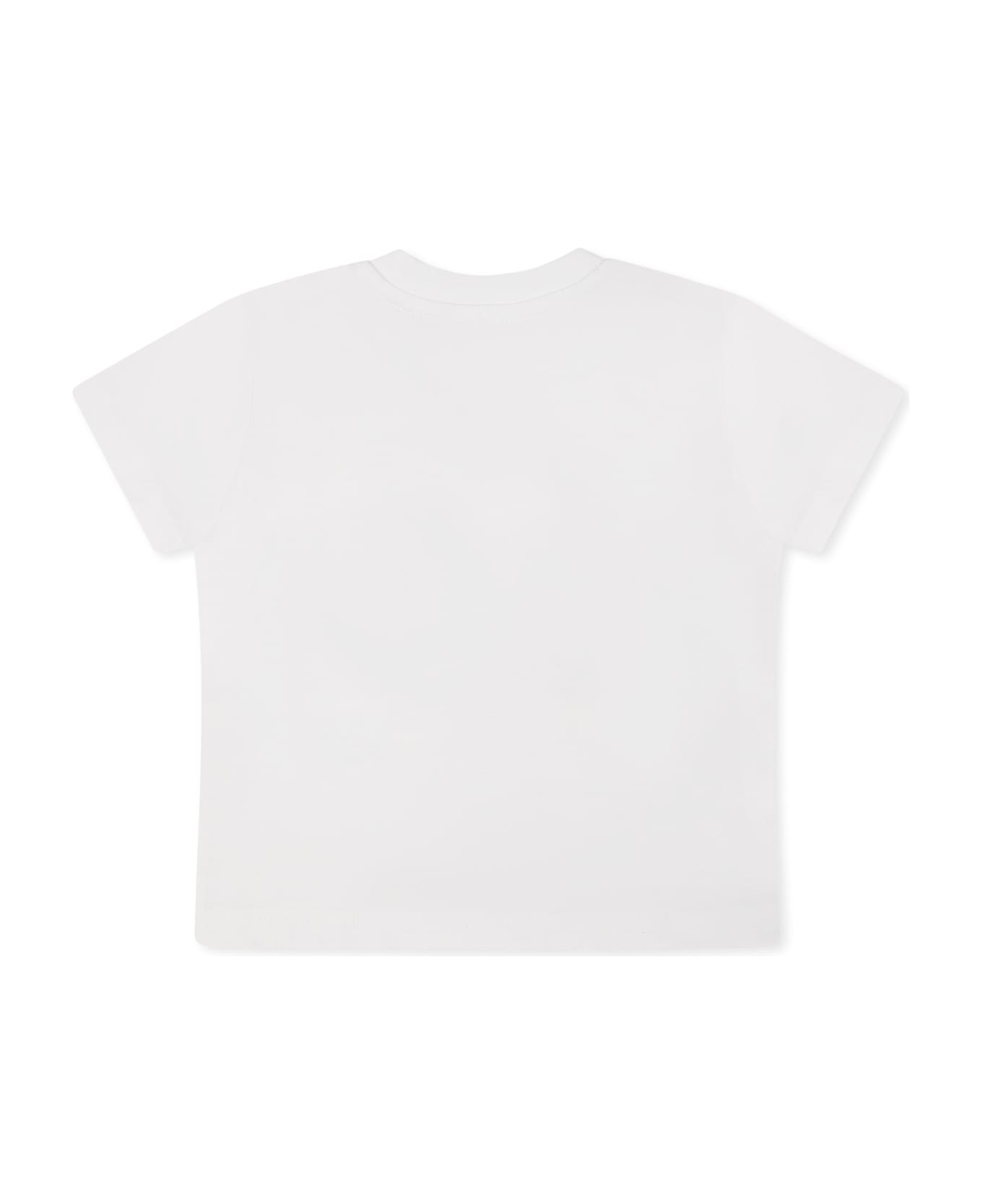 Kenzo Kids White T-shirt For Babykids With Tiger And Logo - White