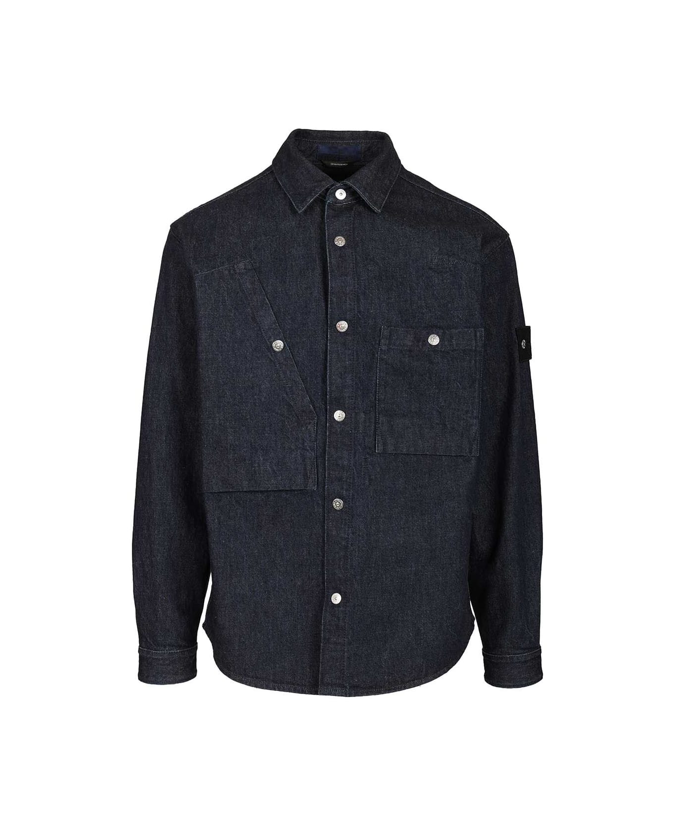 Stone Island Shirt Bull Denim - BLUE