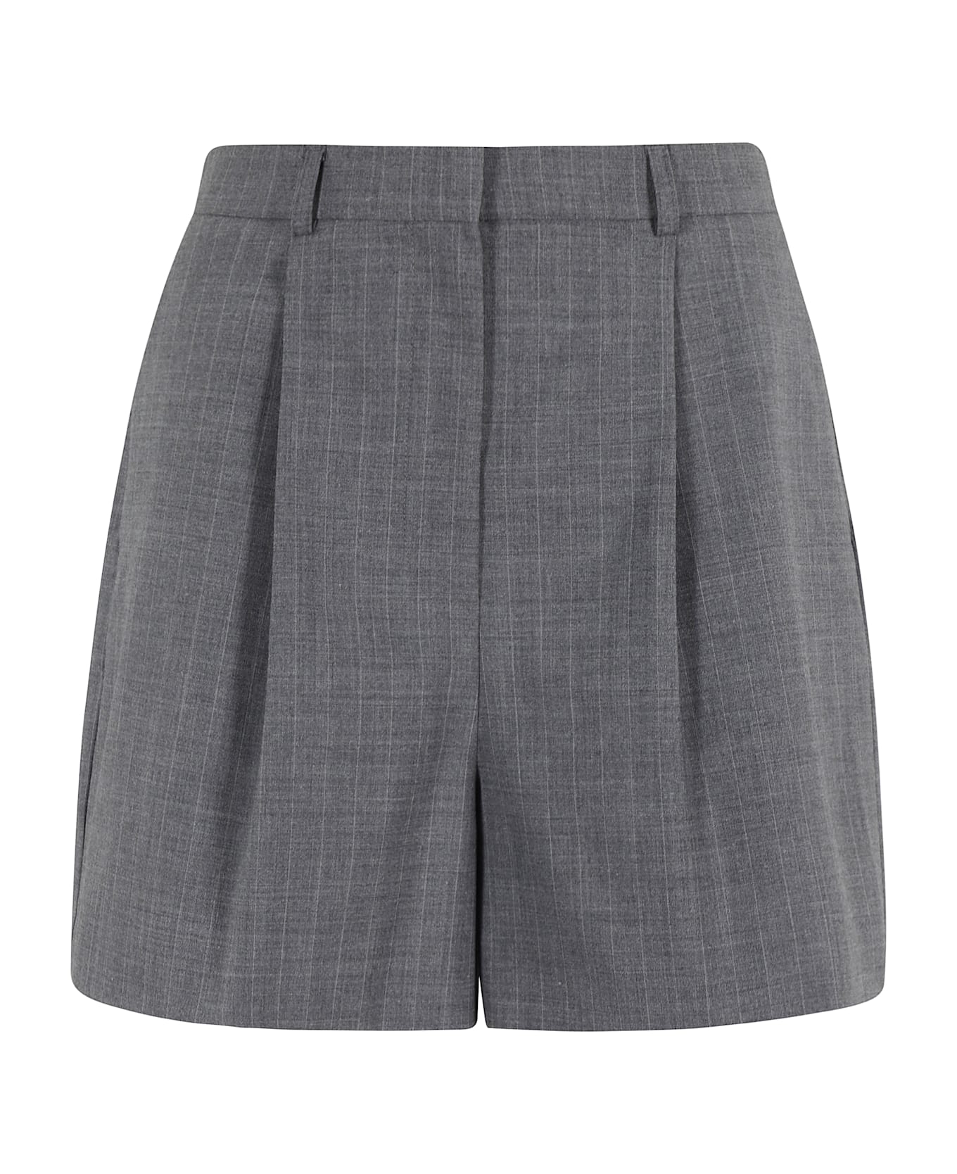 Herskind Reggy Shorts - Light Grey Pinstripe