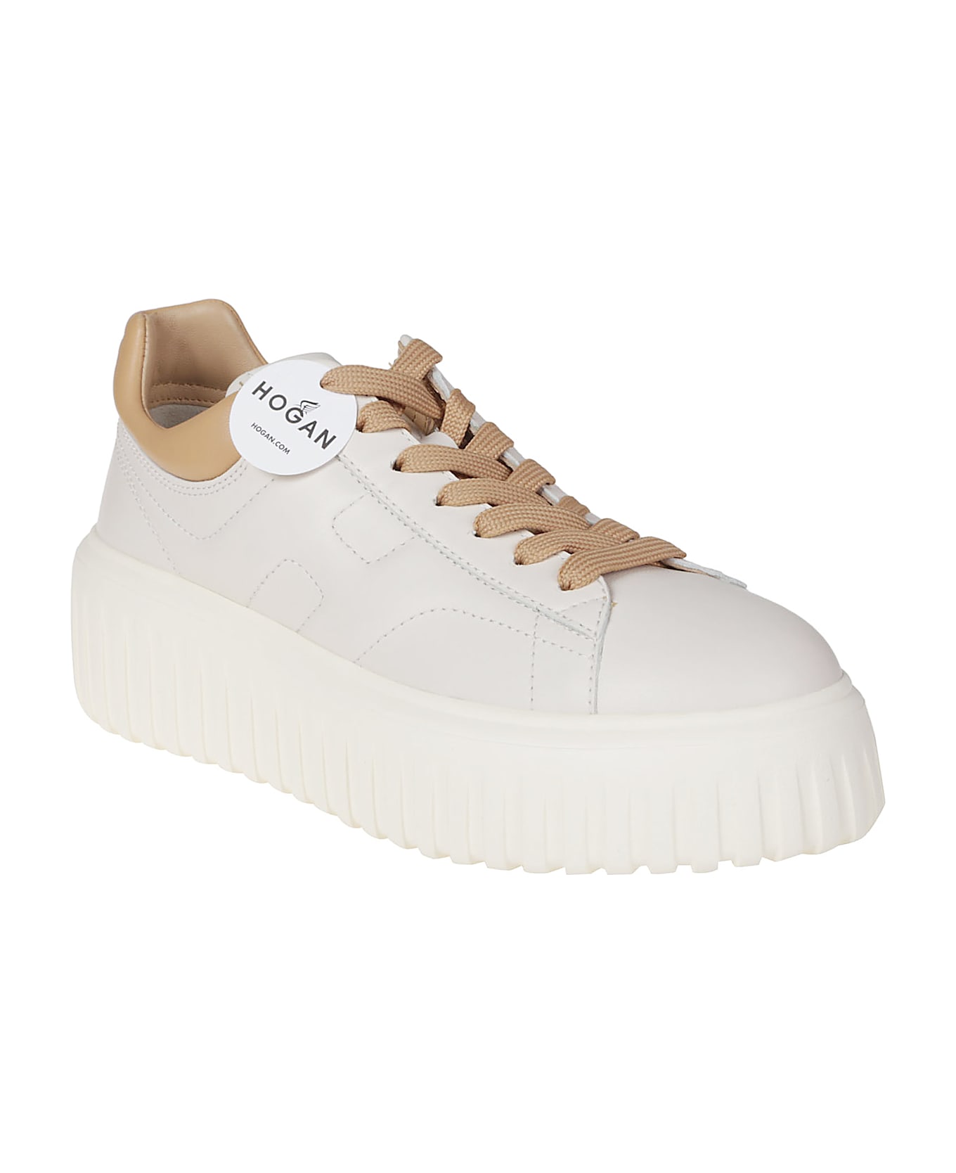Hogan H-stripes Sneakers - Yogurt/cuoio