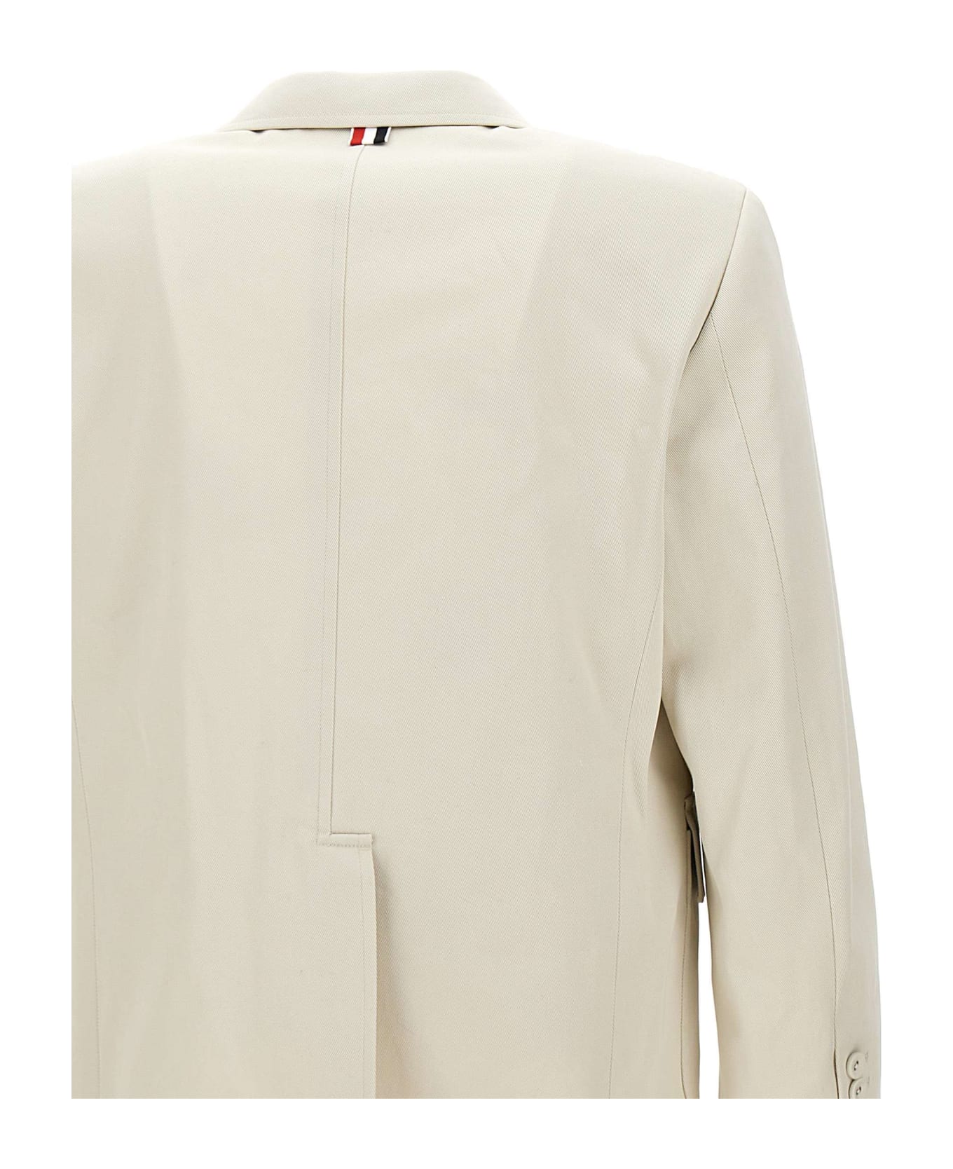Thom Browne 'unconstructed Straight Fit' Cotton Blazer - WHITE