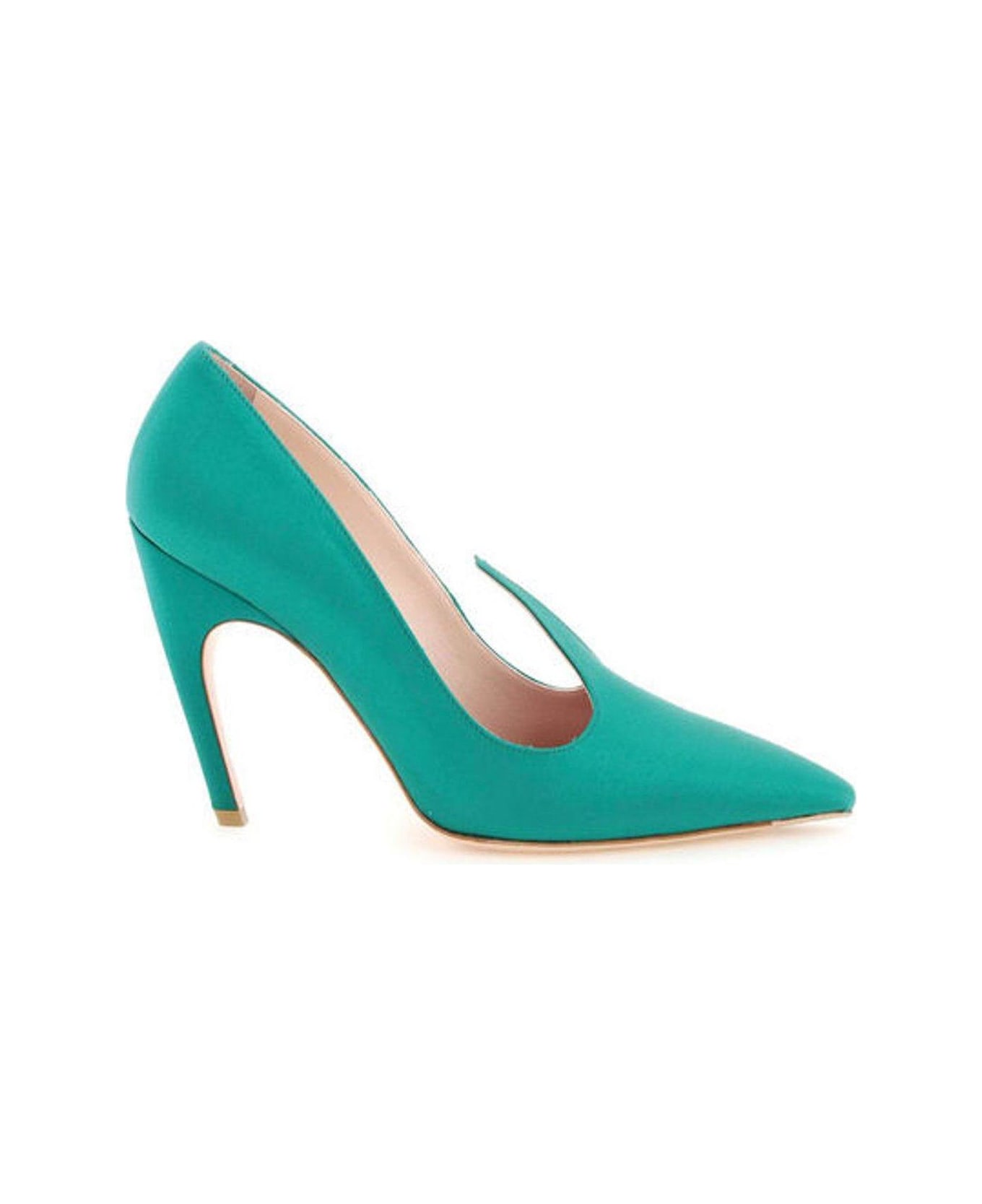 Roger Vivier Pointed Toe Slip-on Pumps - Green