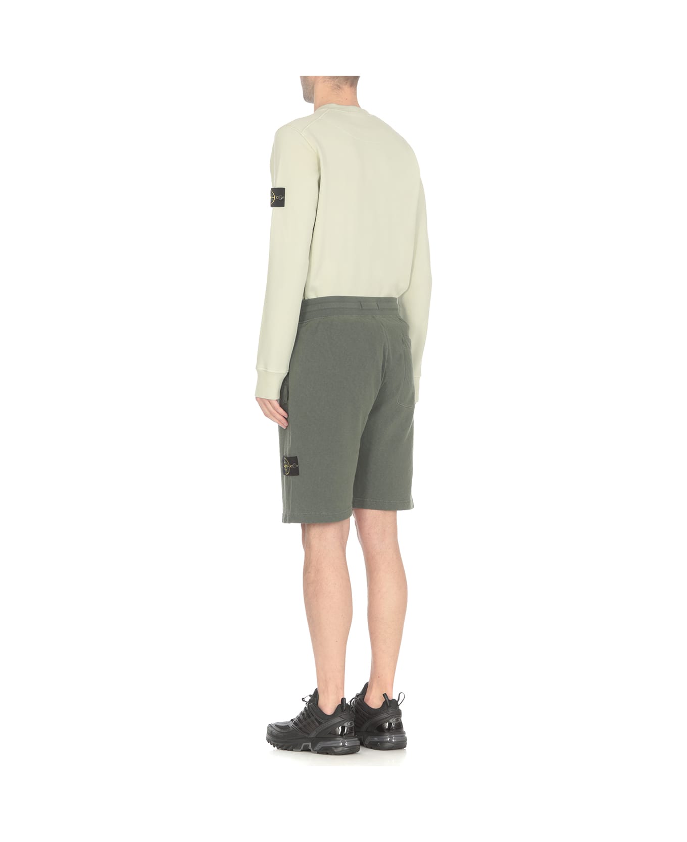 Stone Island Cotton Bermuda Shorts - Green