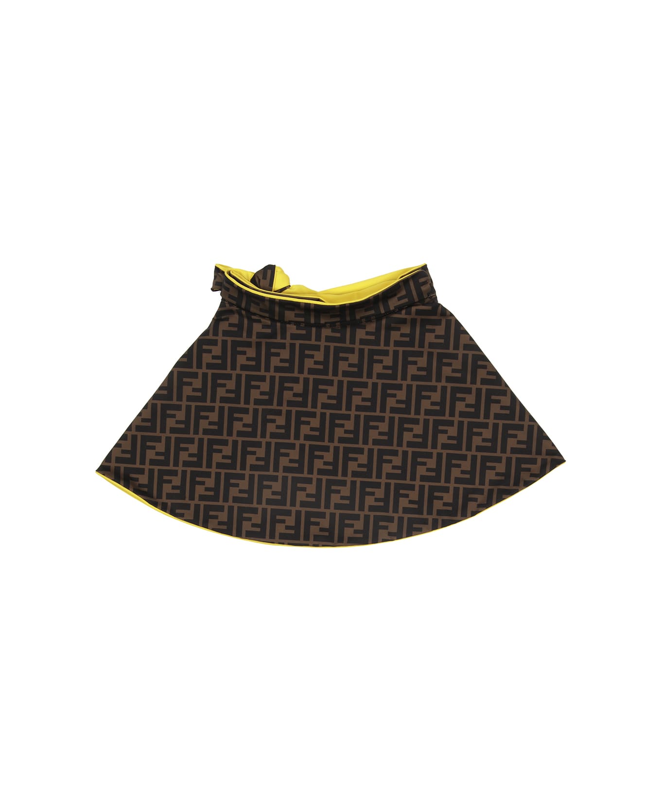 Fendi Ff Sarong In Lycra With Logo - Brown