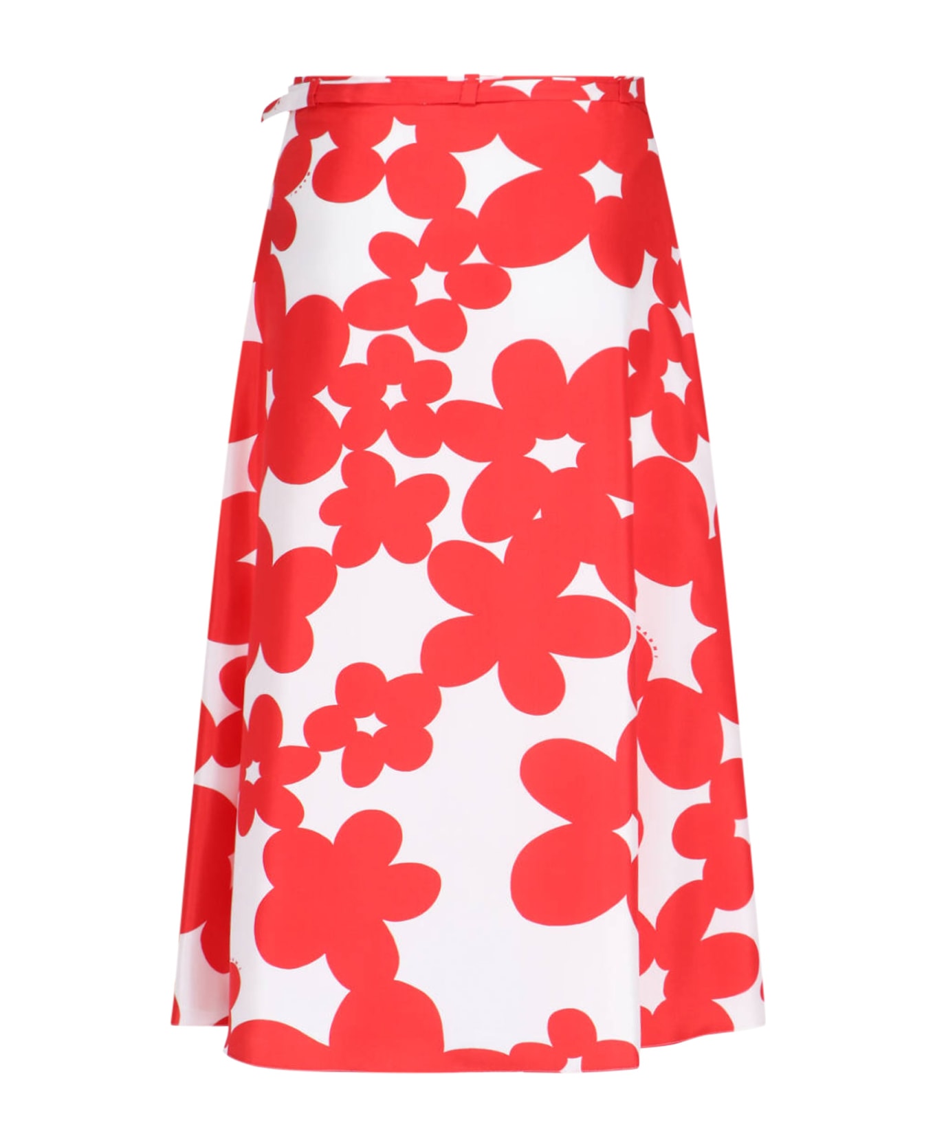Marni 
dillies
 Silk Midi Skirt - Red