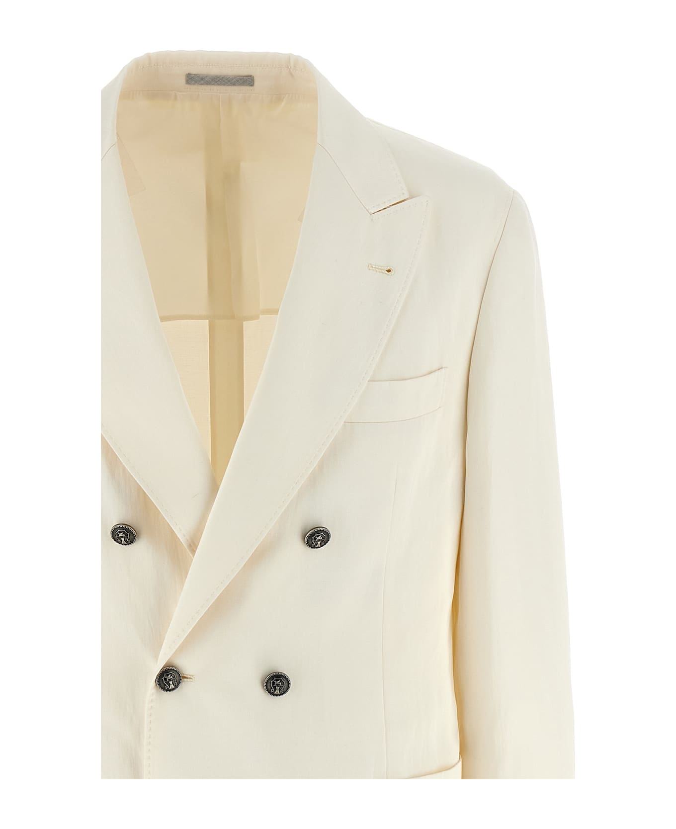 Brunello Cucinelli Double-breasted Blazer - White